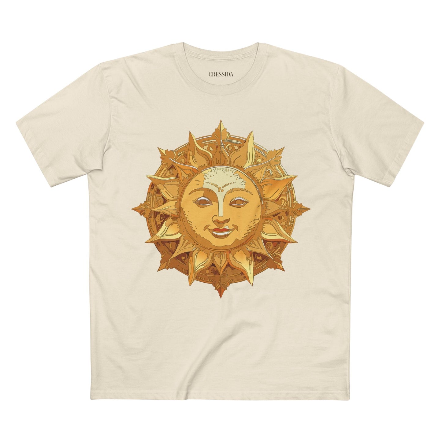 Gold Sun Graphic Unisex 100 Cotton T-Shirt with Golden Art Design 22