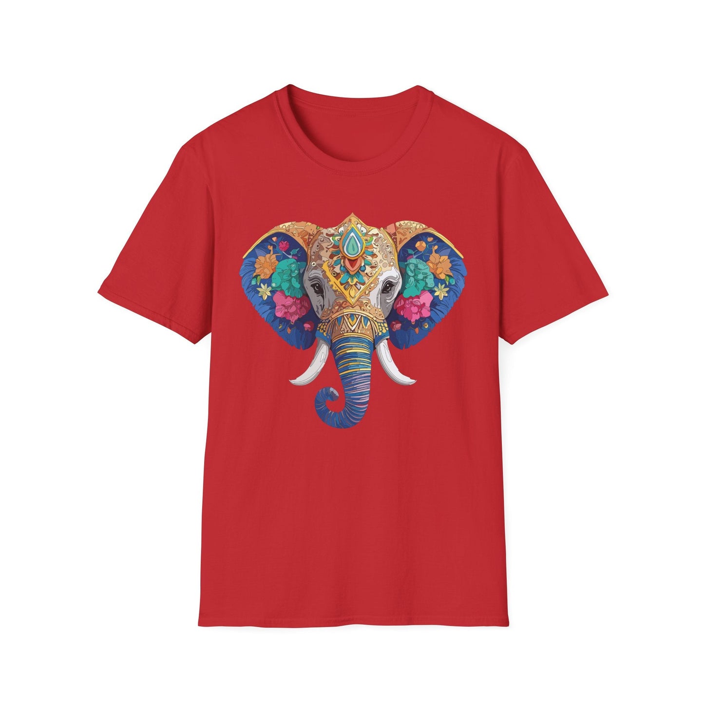 Elephant T Shirt Unisex Gildan Softstyle 64000 100 Percent Cotton Graphic Animal Tee
