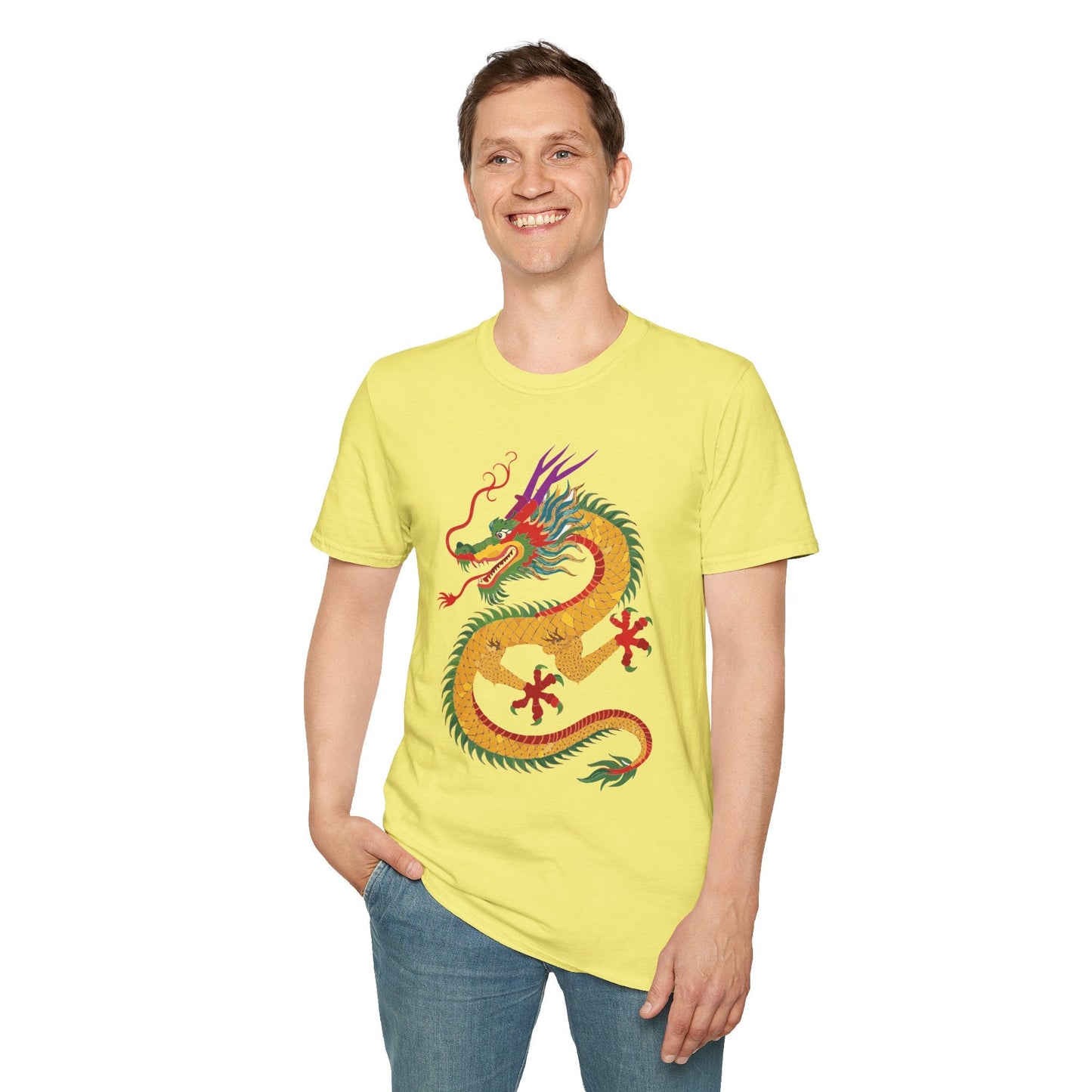 Dragon T Shirt Unisex Dragon Shirt Animal Design Softstyle Ring Spun Cotton Tee Comfort