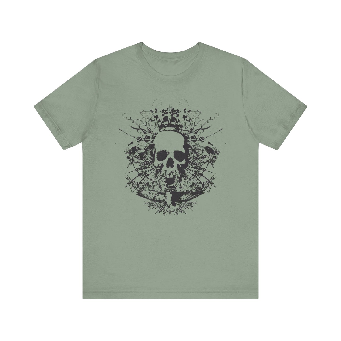 Dark Skull Graphic Design Tee, Skull Shirt, Vintage Tees, Art Design T-Shirt, Vintage Graphic Tee, Art Shirts with Skulls