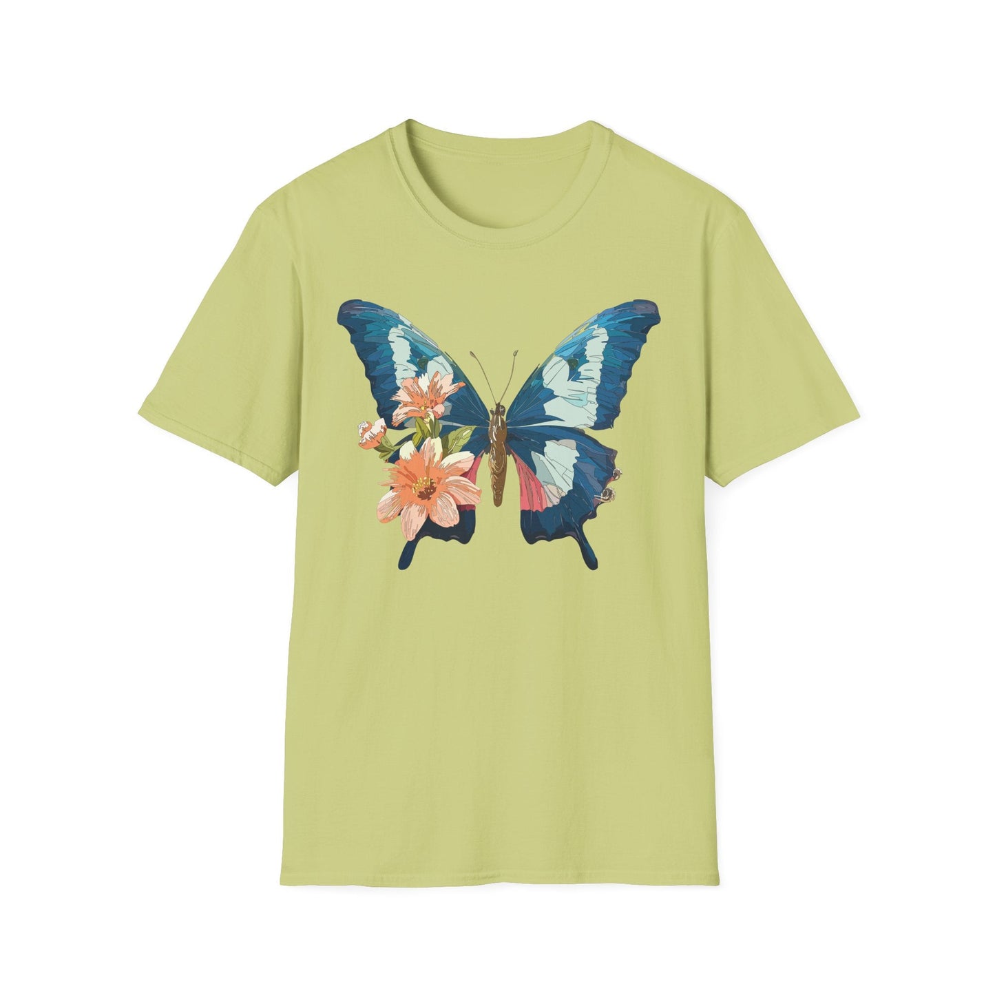 Butterfly Themed Unisex T Shirt Monarch Design Softstyle 64000 100 Cotton Tee For Everyday Comfort