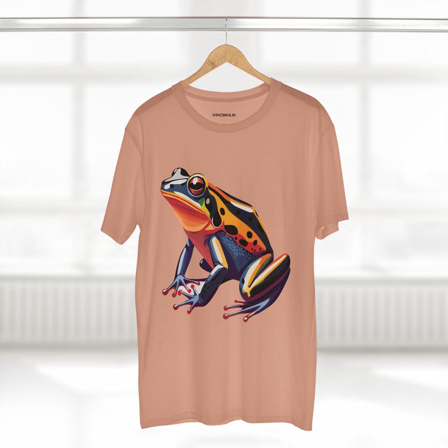 Unisex Frog Animal Shirt Premium Cotton Tee With Original Art Design Retro2Nova Exclusive Art Collection