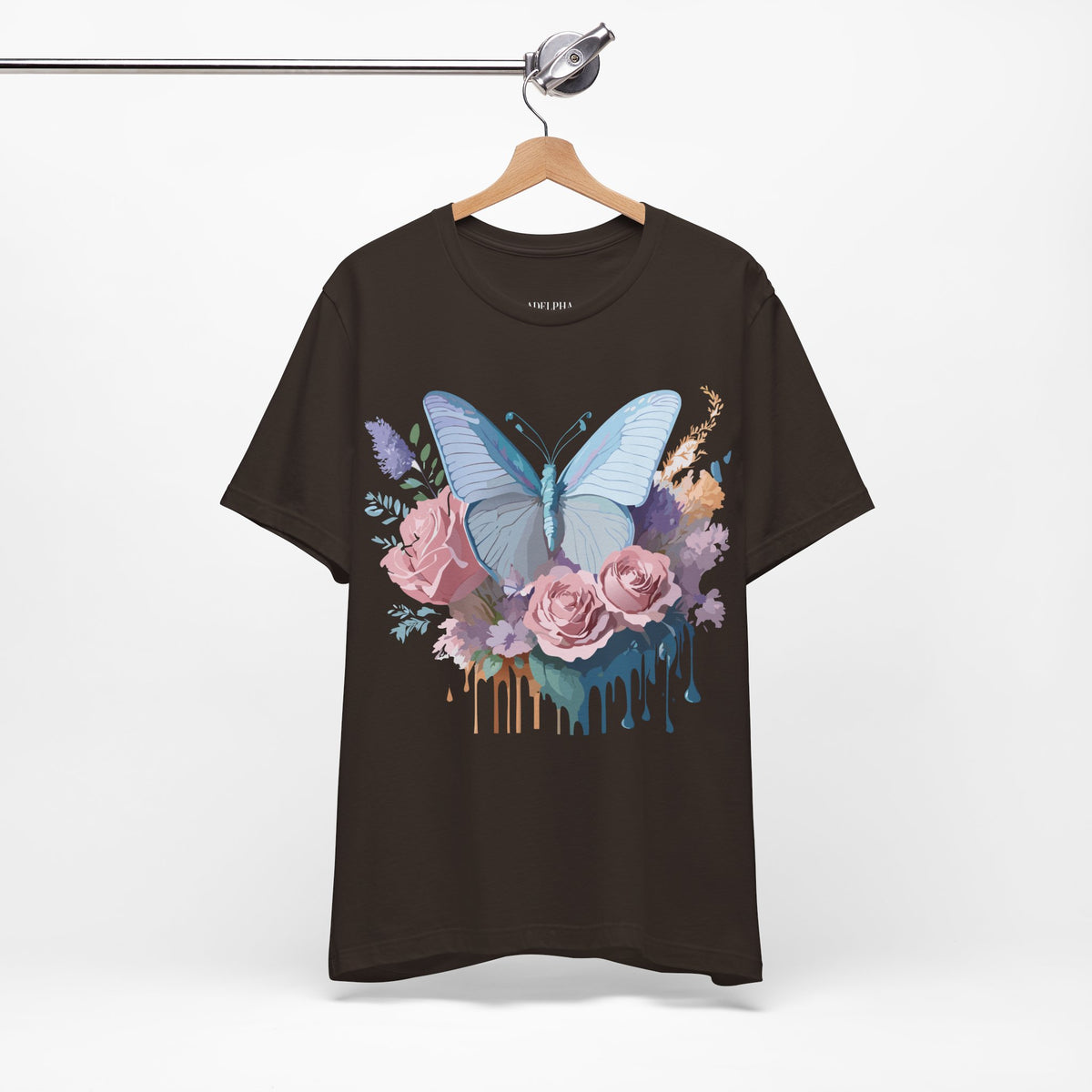 Butterfly Graphic Unisex Cotton Bella+Canvas Tee with Art Design n46