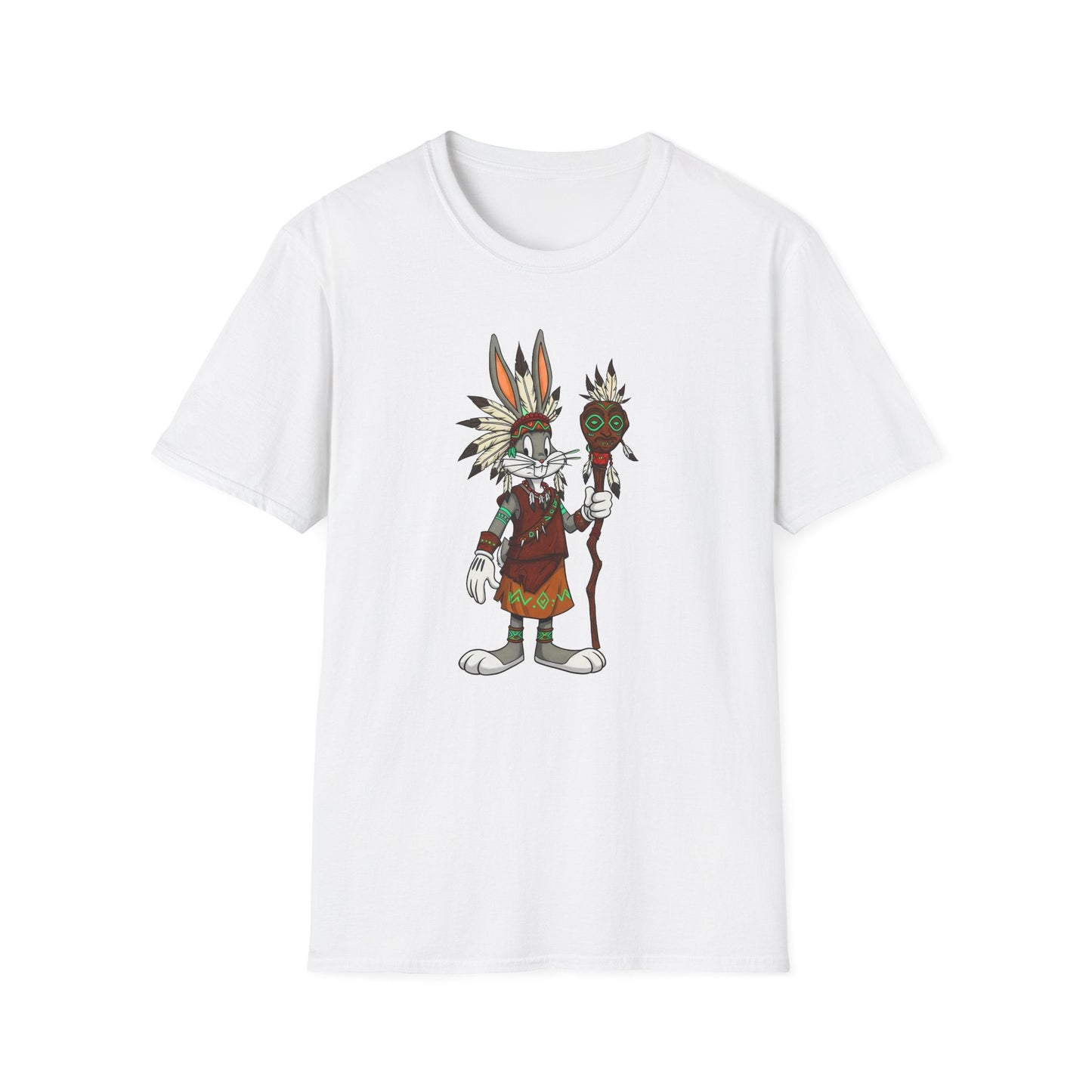 Bugs Bunny T Shirt Unisex Cartoon Character Design Gildan Softstyle 64000 Tee All Sizes