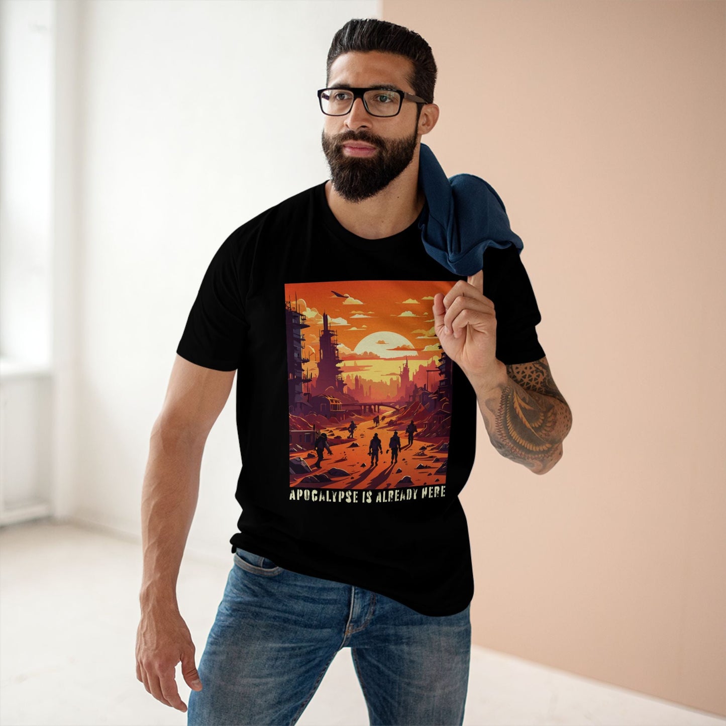 Cataclysm Shirt Doomsday Tee Unisex Premium Cotton Staple Tee Original Art Design By Retro2Nova