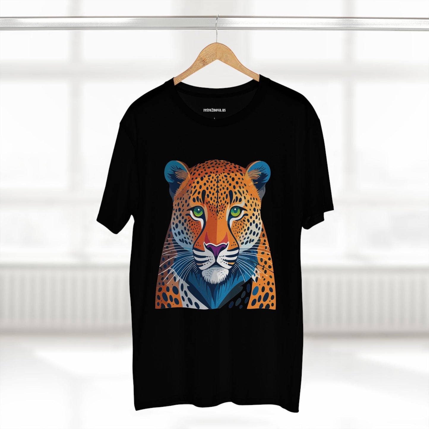 Unisex Cheetah Shirt Premium Cotton Tee With Original Art Design From Retro2Nova Art Collection For Everyday Comfort