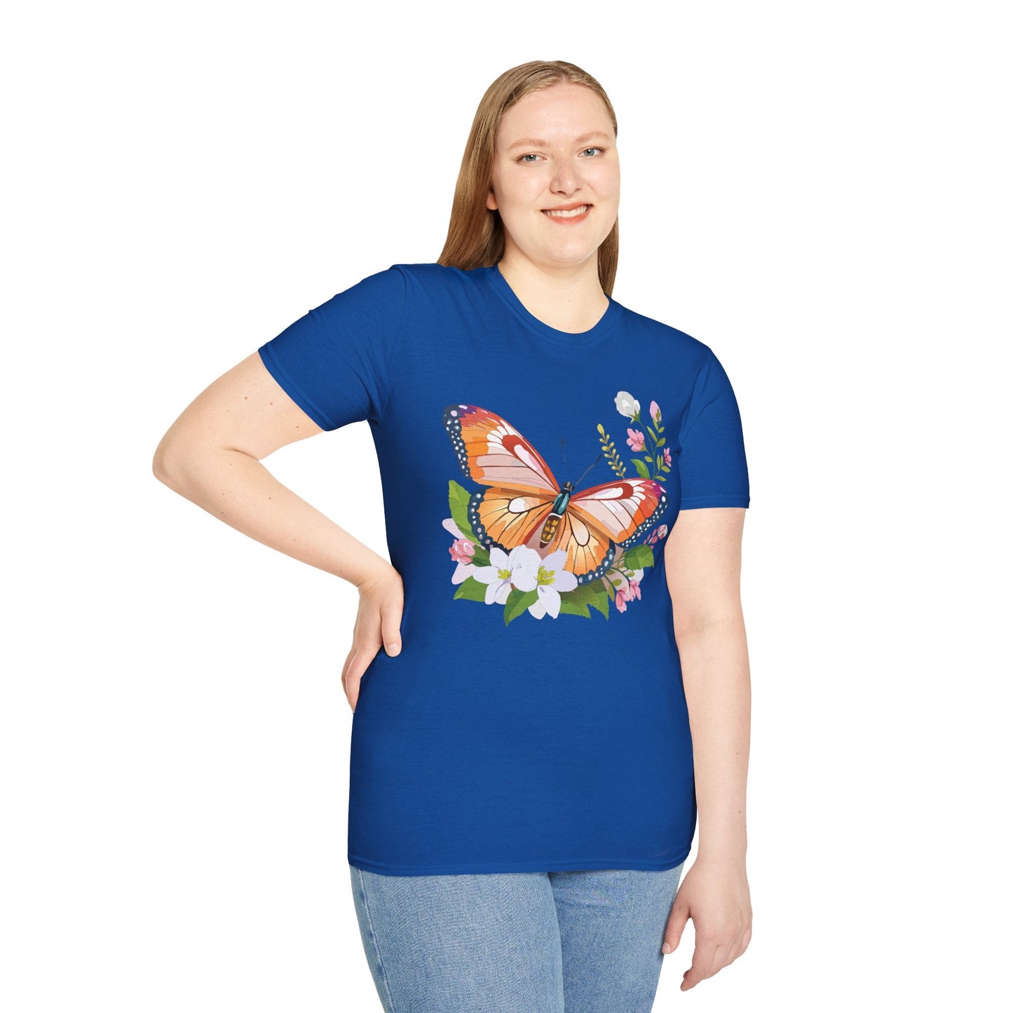 Butterfly Shirt Unisex T Shirt Gildan 64000 Softstyle 100 Percent Ring Spun Cotton