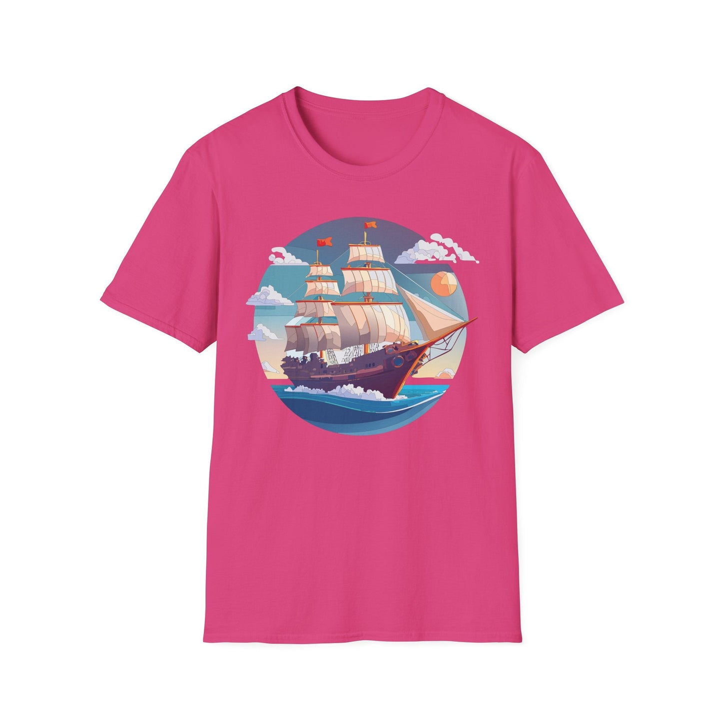 Nautical Ship T Shirts Frigate T Shirts Vessel Tee Shirt Unisex Softstyle T Shirt