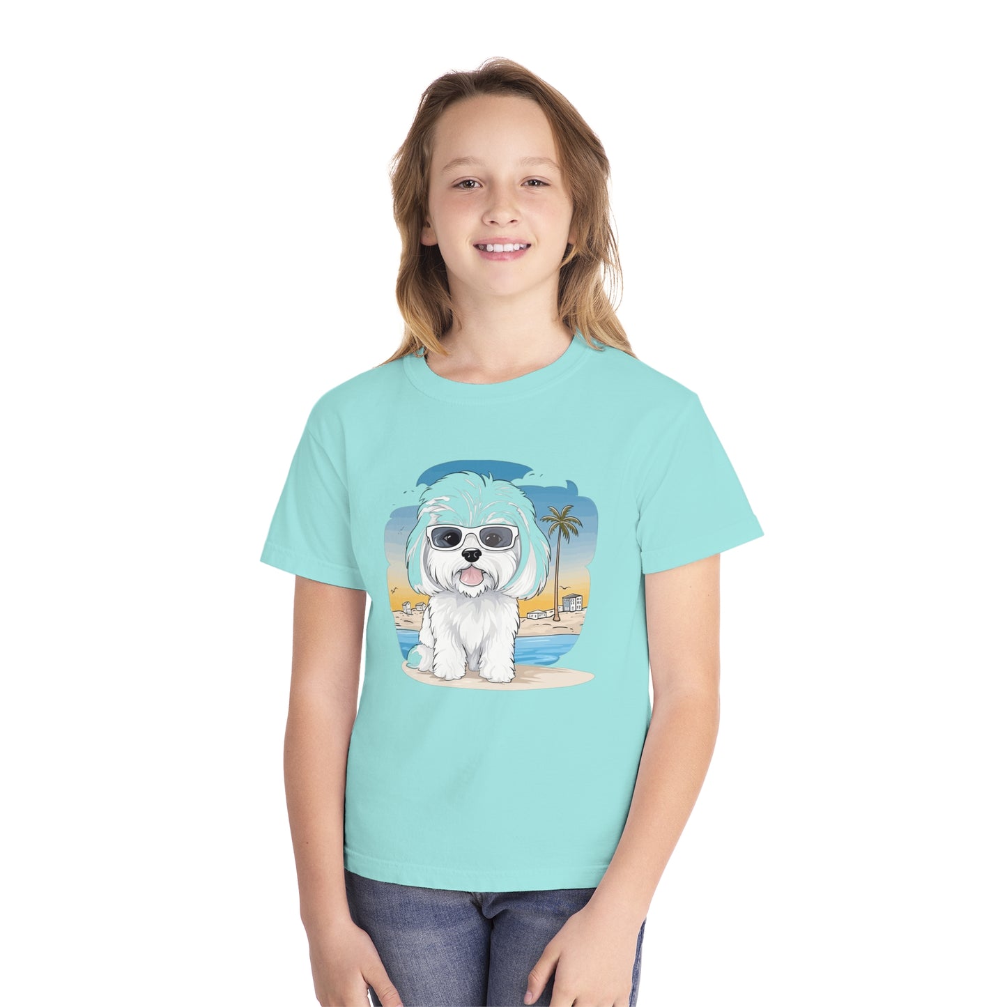 Youth Tee Shirt with Little Dog