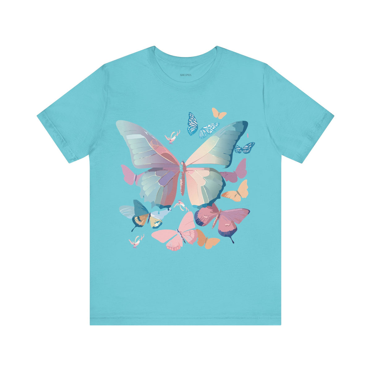Butterfly Graphic Unisex Cotton Bella+Canvas Tee with Art Design n16