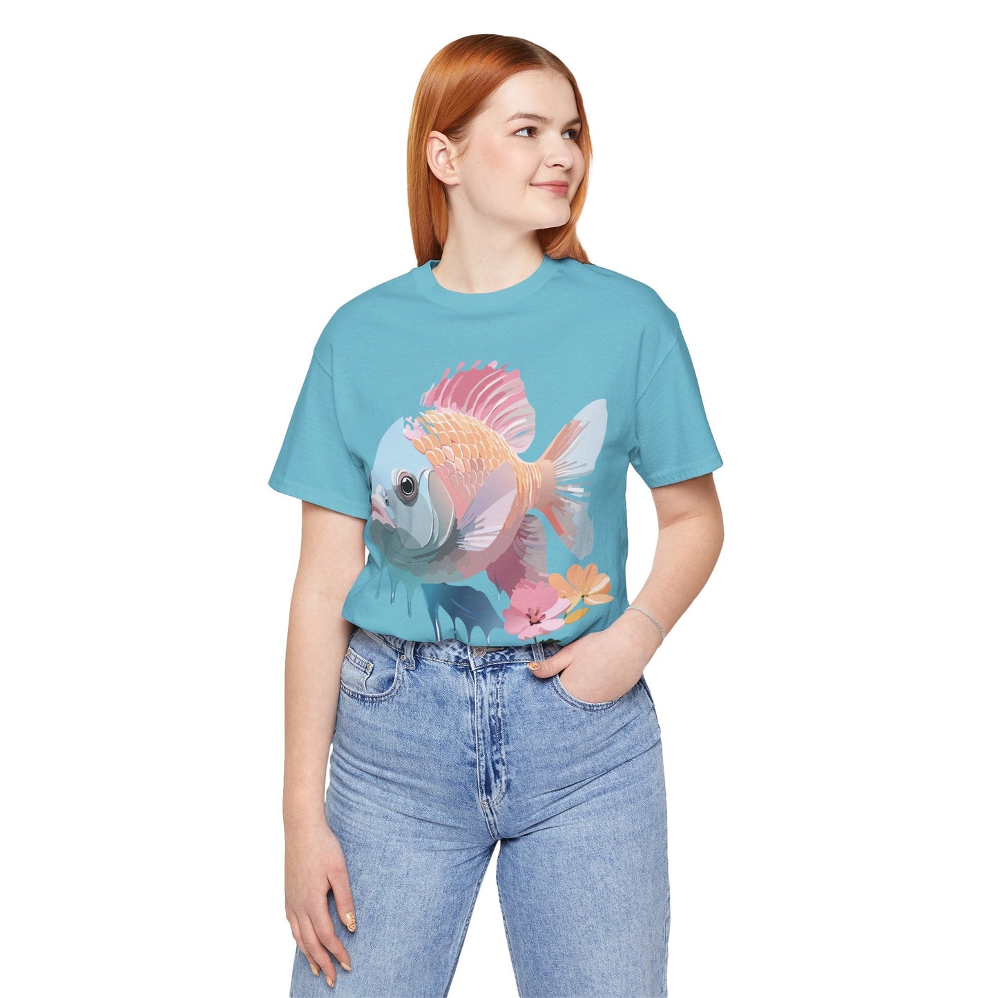 Fish Graphic Unisex 100 Cotton Vintage Artwork Tee 1