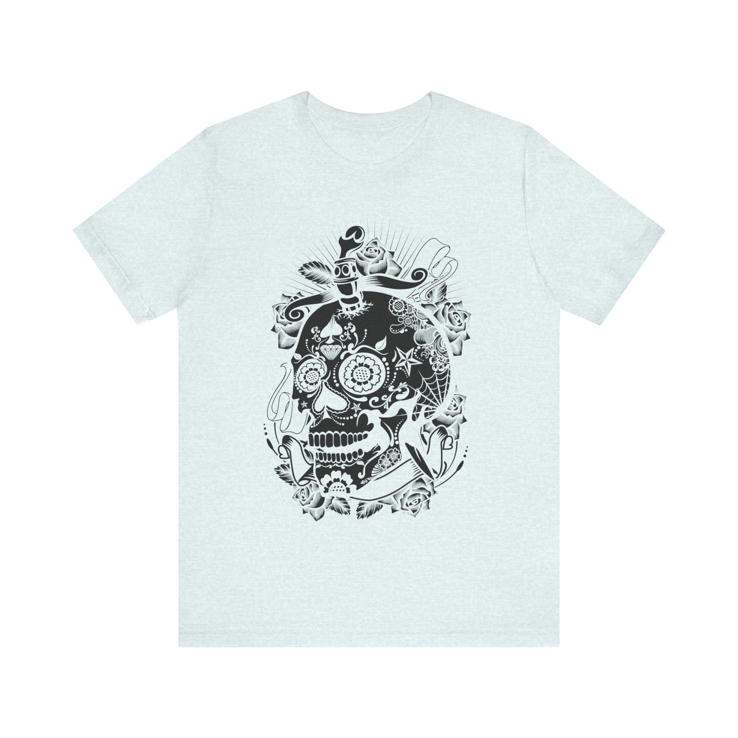 Unisex Cotton Tee Shirt with Skull