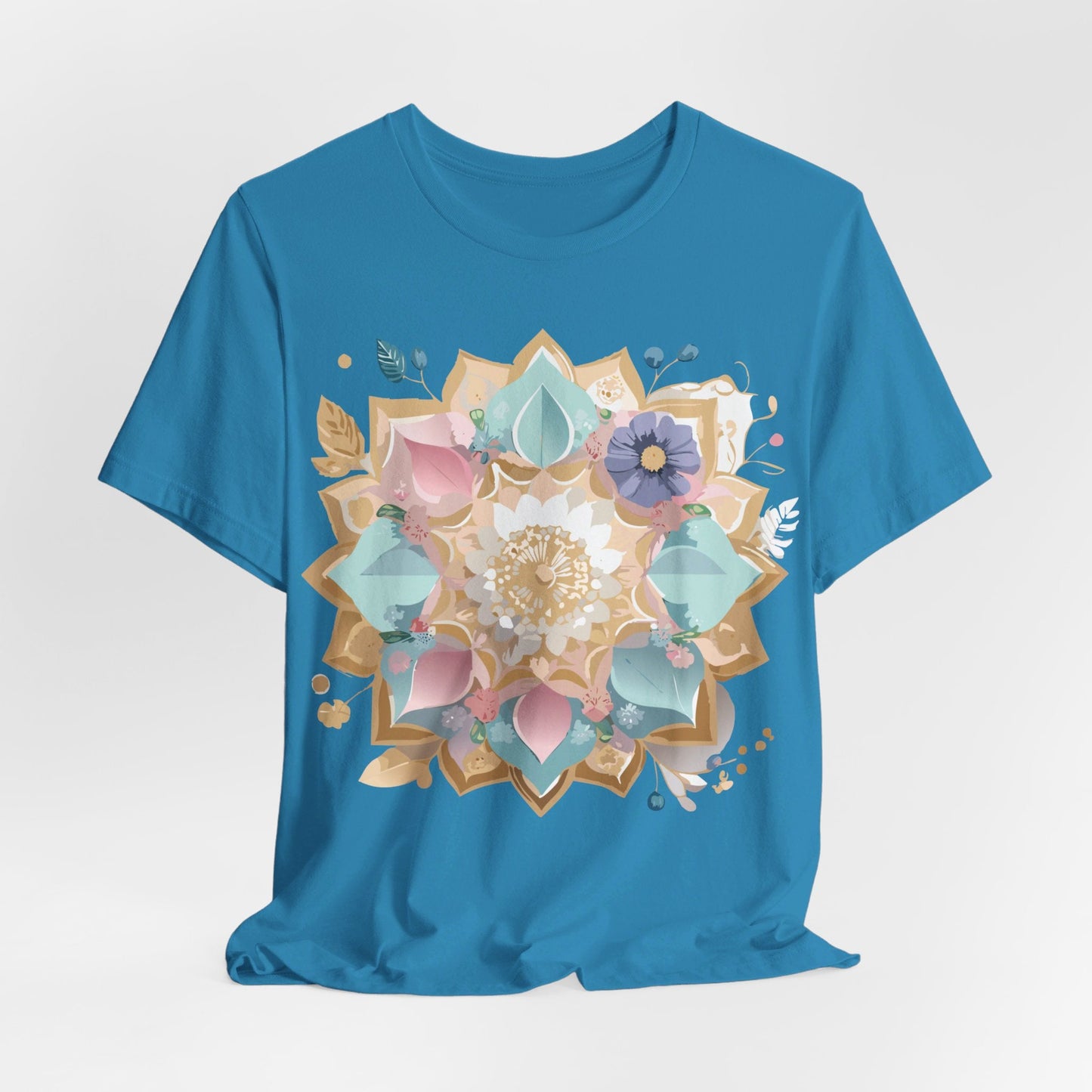 Mandala Graphic Unisex 100 Cotton Vintage Floral Artwork Tee 16
