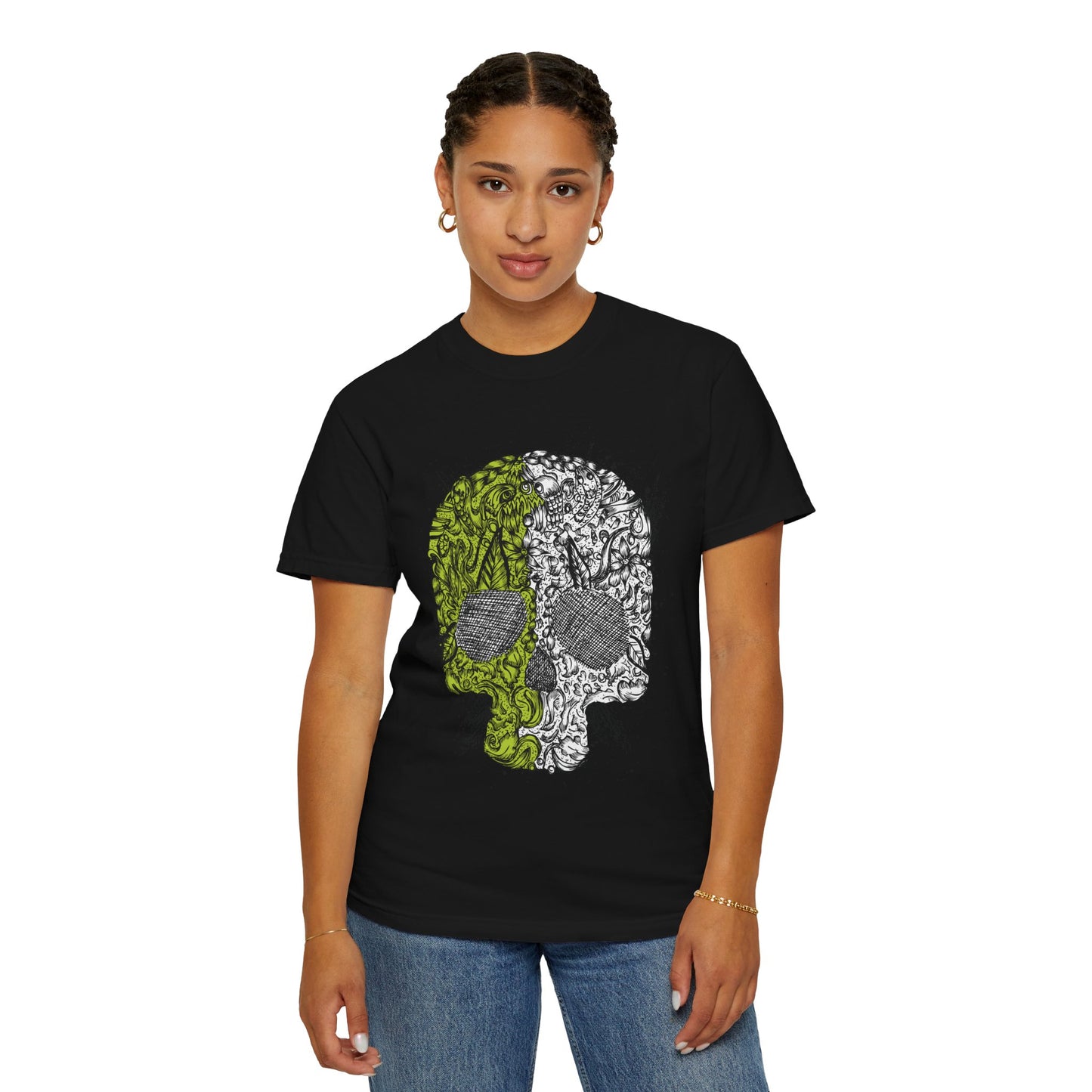 Unisex Cotton Tee Shirt with Skull