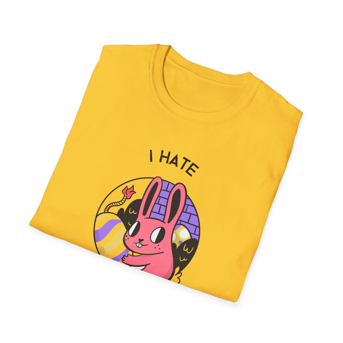 Funny Easter T Shirt Unisex Gildan Softstyle 64000 Easter Design Tee With Signature Print