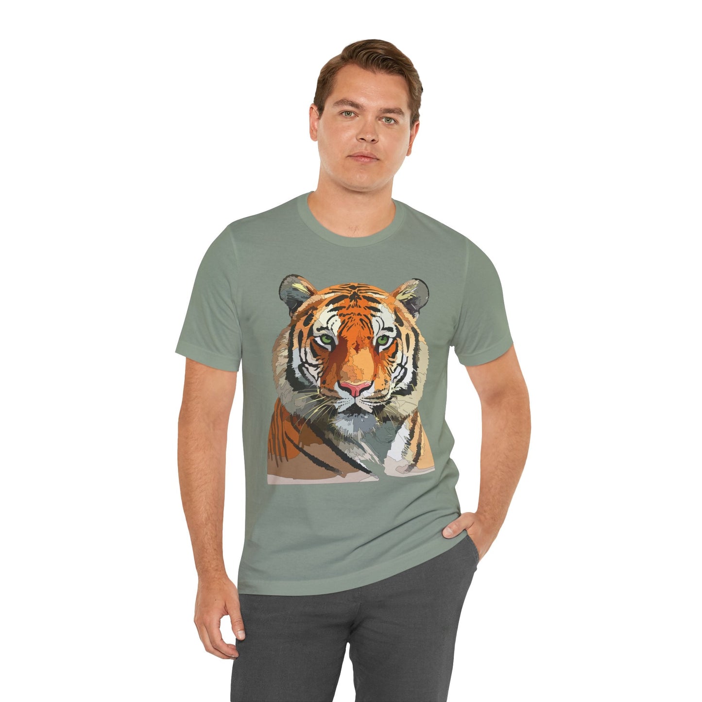 Unisex Animal Graphic Tee Shirt With Wildlife Art Design For Everyday Comfort Gildan 64000