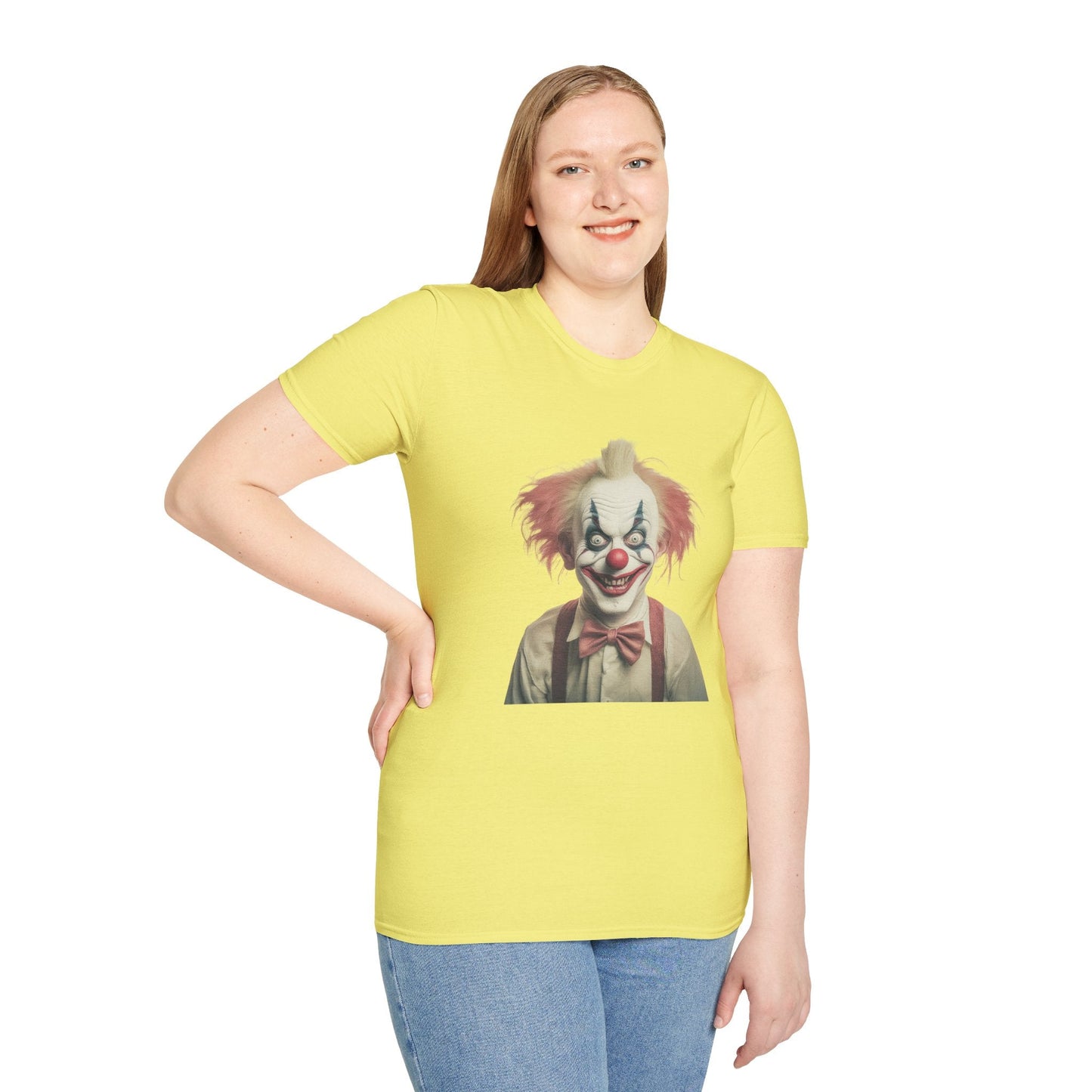 Clown Shirt Circus Tee Gildan Softstyle 64000 One Hundred Percent Ring Spun Cotton Lightweight