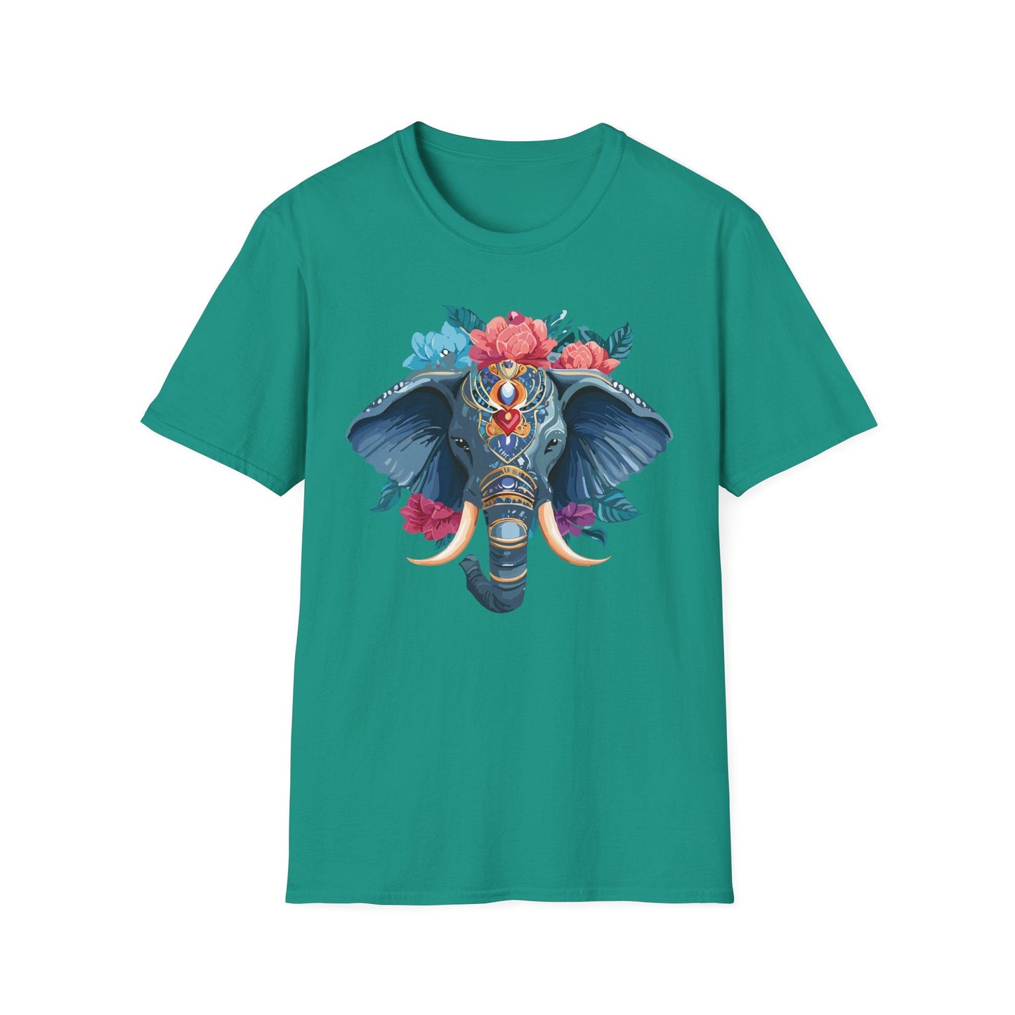 Elephant T Shirt Unisex Softstyle Tee Gildan 64000 100 Percent Ring Spun Cotton Fabric