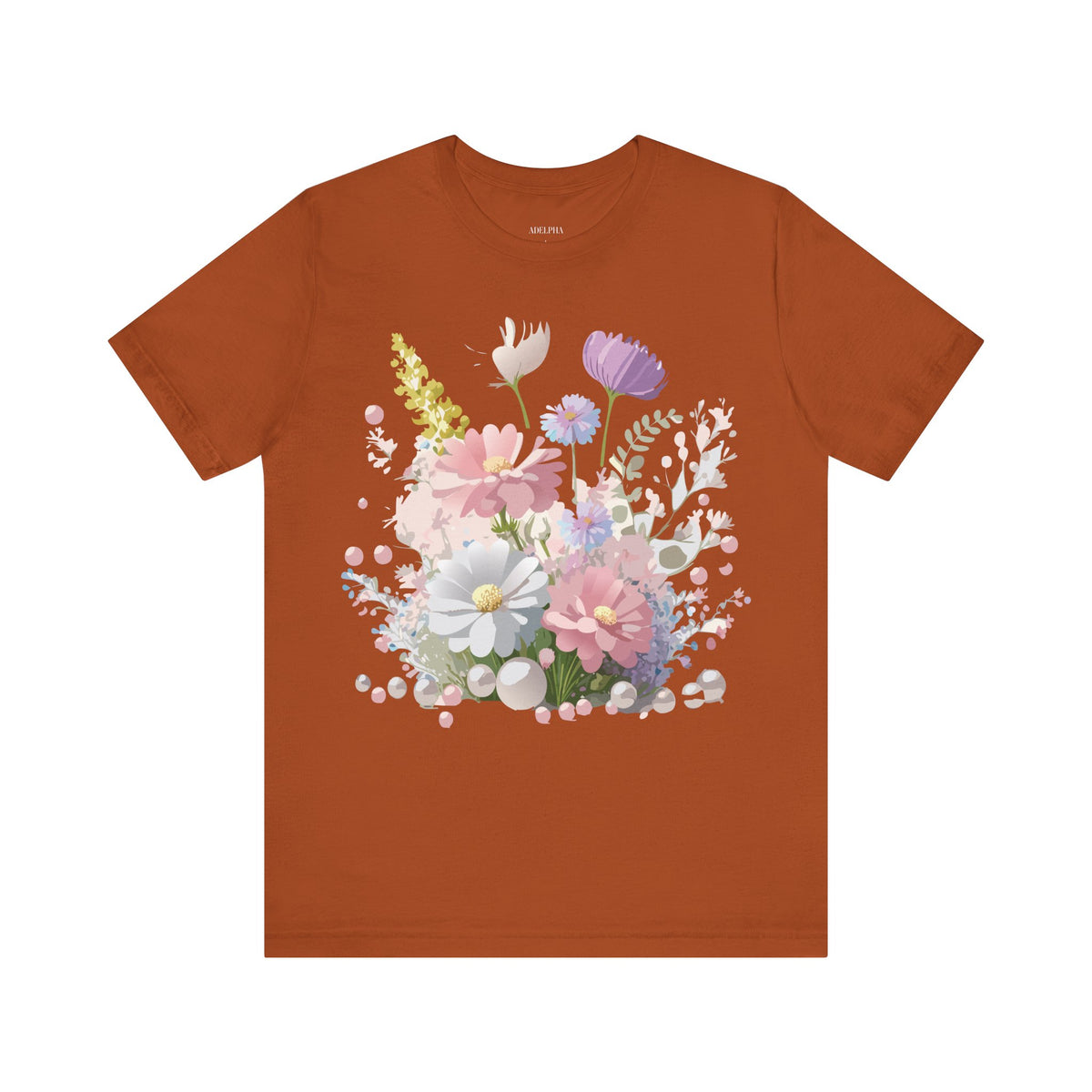 Floral Graphic Tee Shirt - Bella+Canvas Unisex 100 Cotton 21