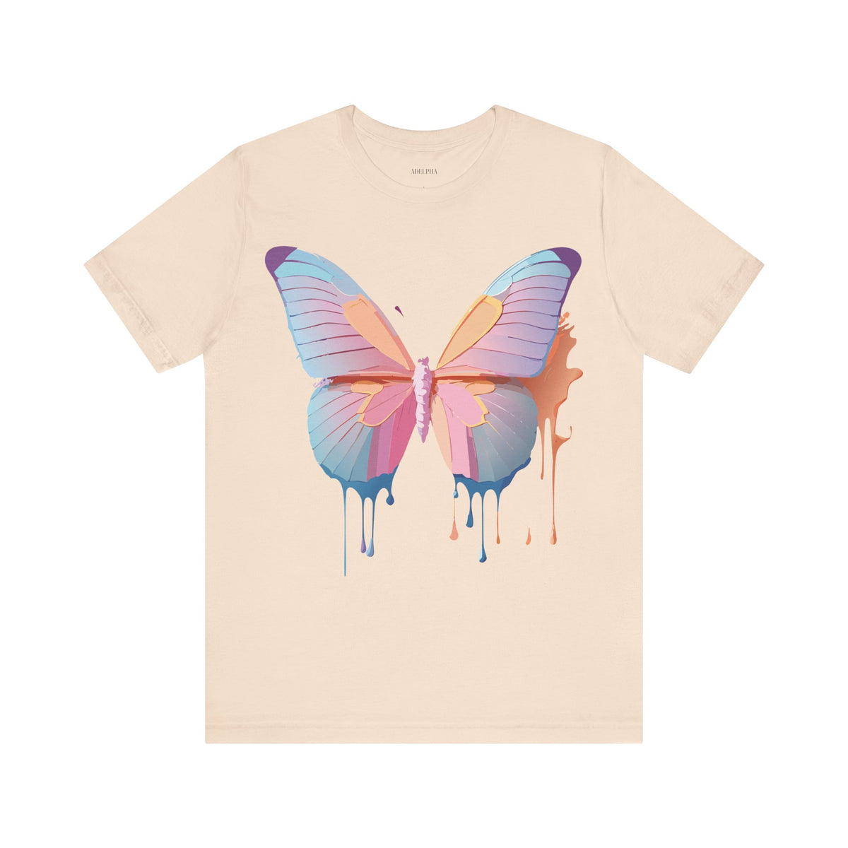 Butterfly Graphic Unisex Cotton Bella+Canvas Tee with Floral Art Design m05