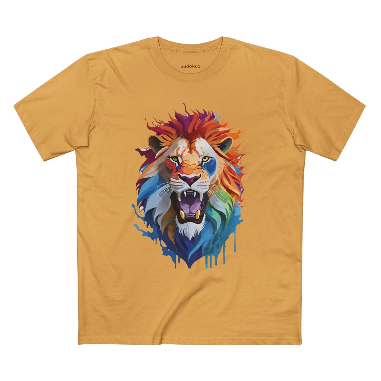 Lion Graphic Unisex 100 Cotton Staple Tee with Animal Design Artwork 30