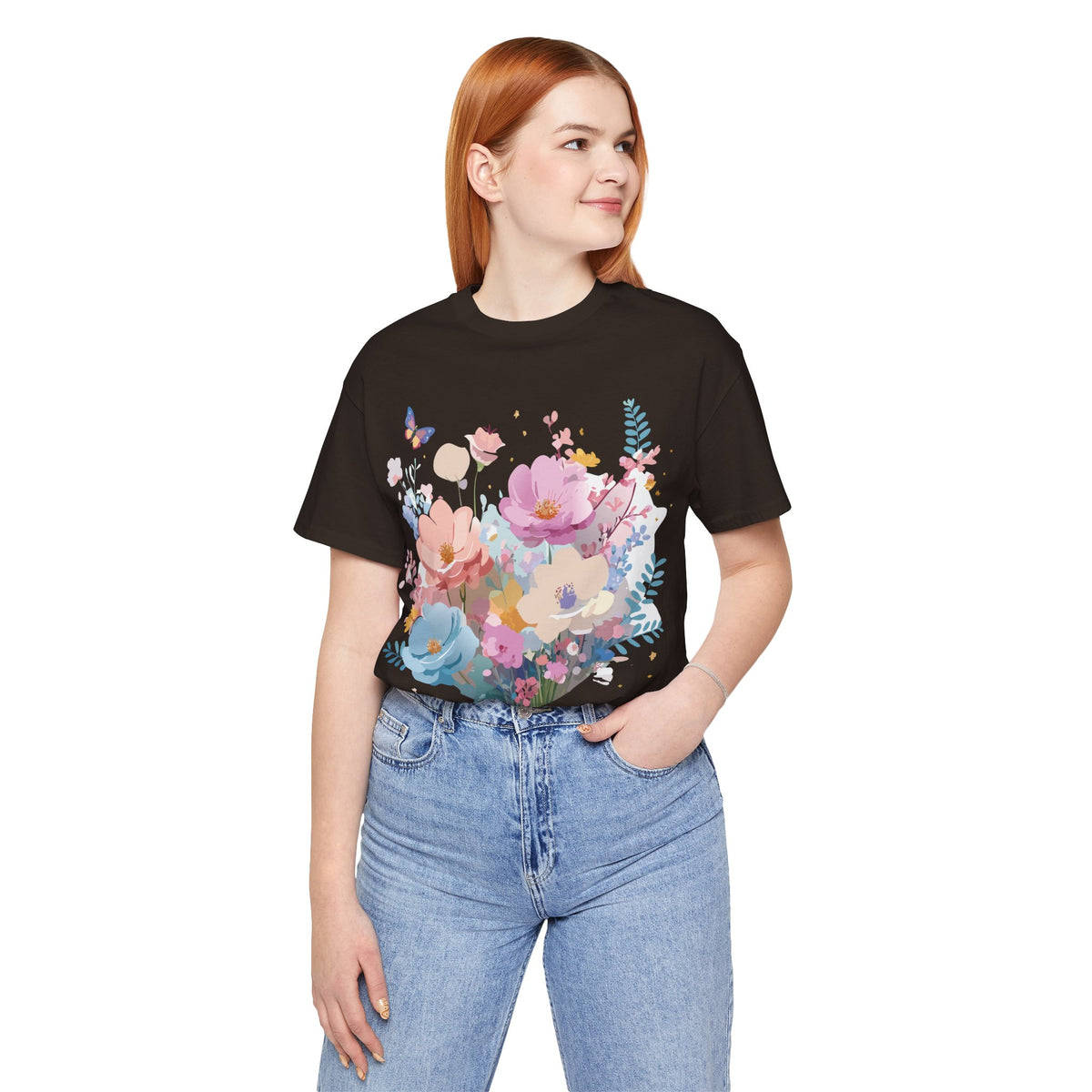 Floral Graphic Tee Shirt - Bella+Canvas Unisex 100 Cotton 44