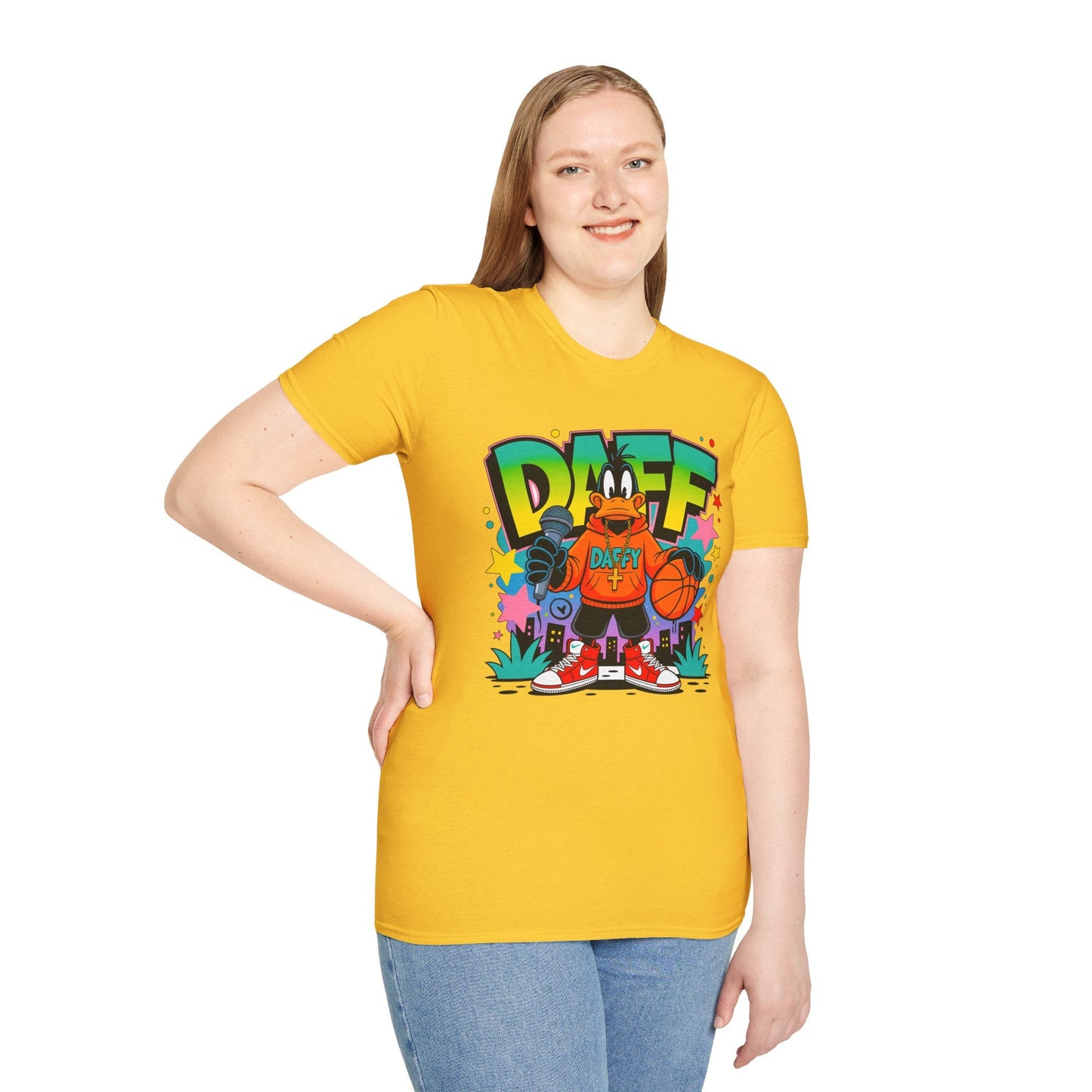 Unisex Cartoon T Shirt With Animation Design Funny Animals Tee Gildan Softstyle 64000