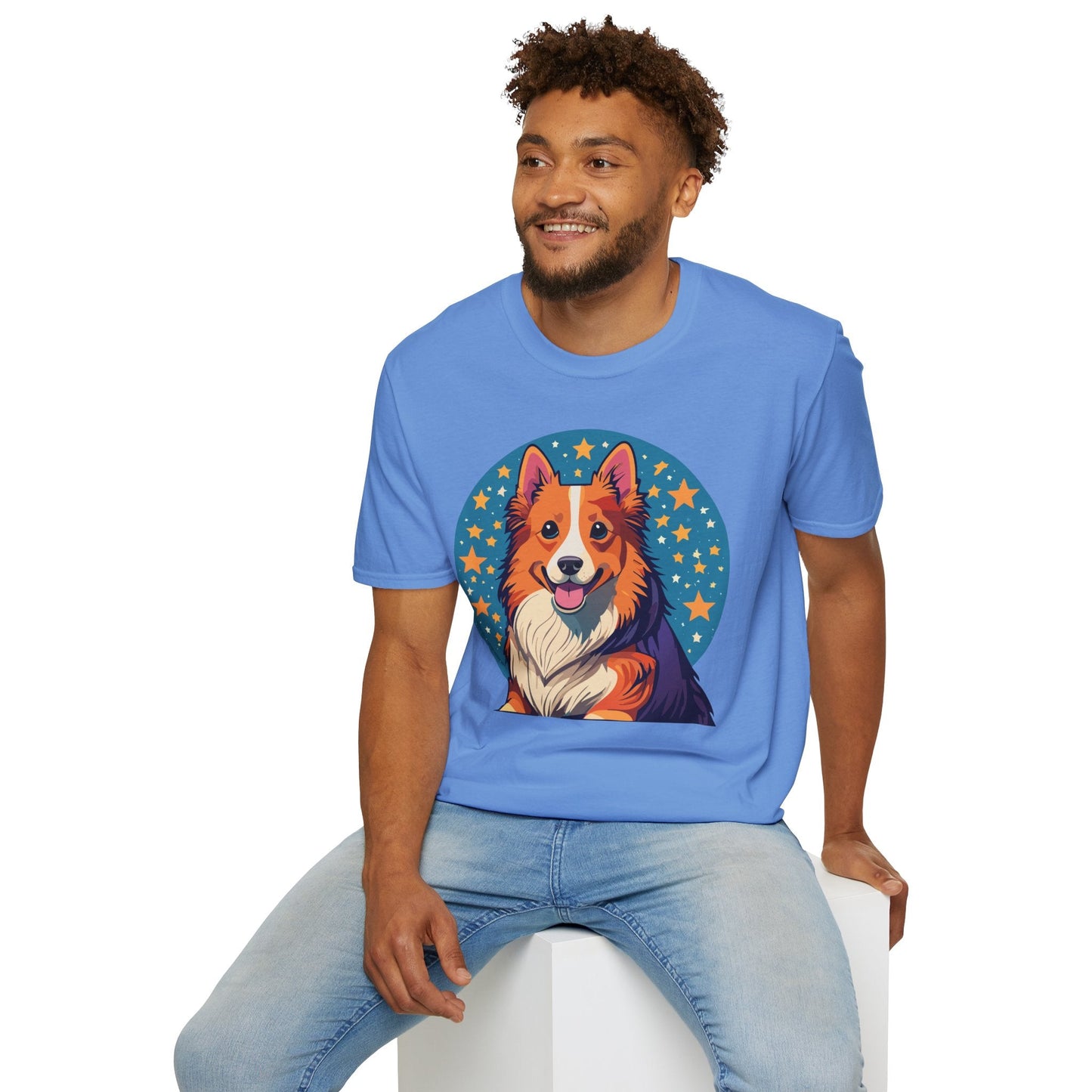 Unisex Dog Shirt Animal Print Tee Gildan Softstyle 64000 Tee