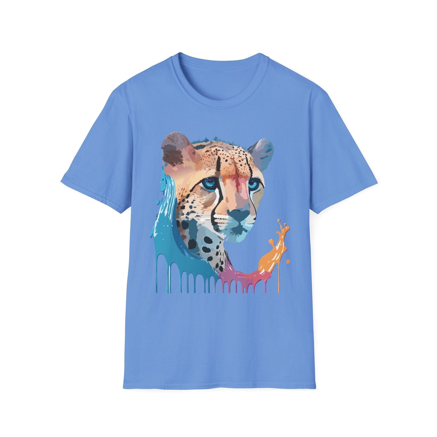 Cheetah Shirt Unisex Tee Softstyle Gildan 64000 100 Percent Ring Spun Cotton