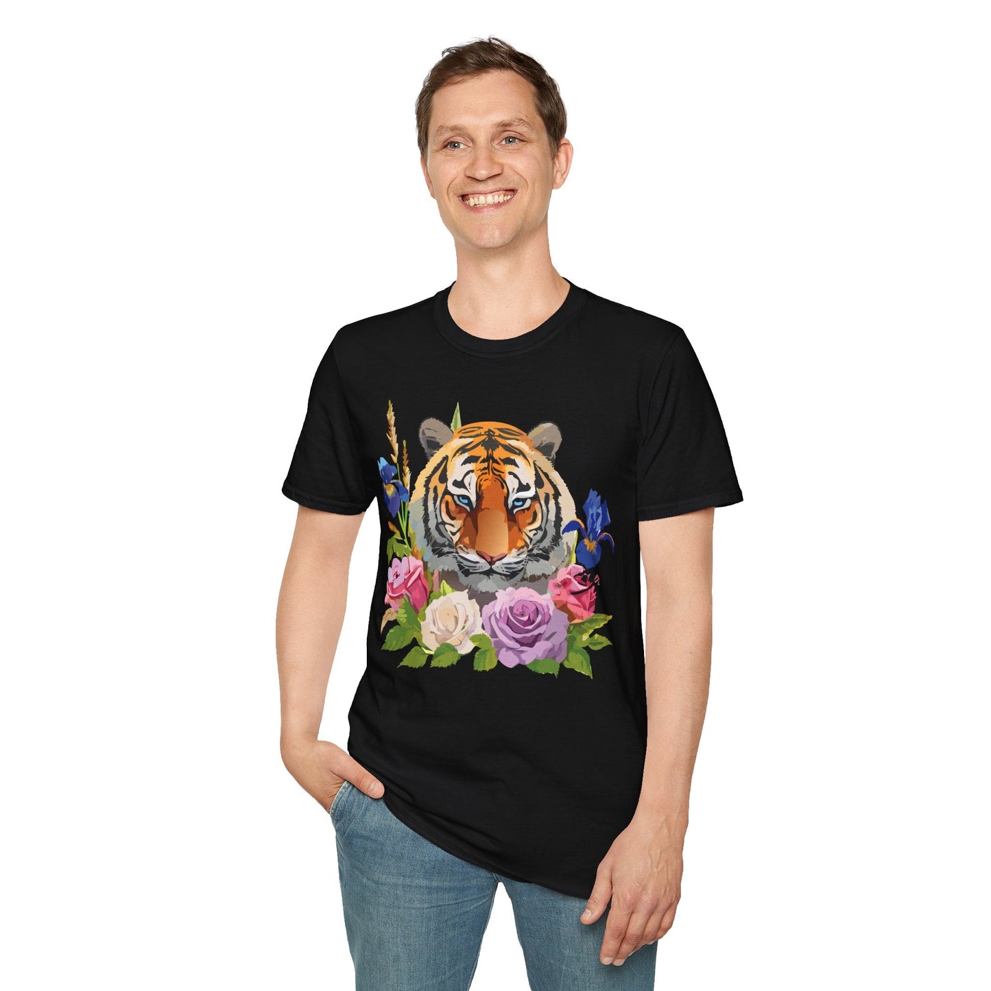 Unisex Tiger Shirt Softstyle Graphic Tee 100 Percent Cotton Apparel