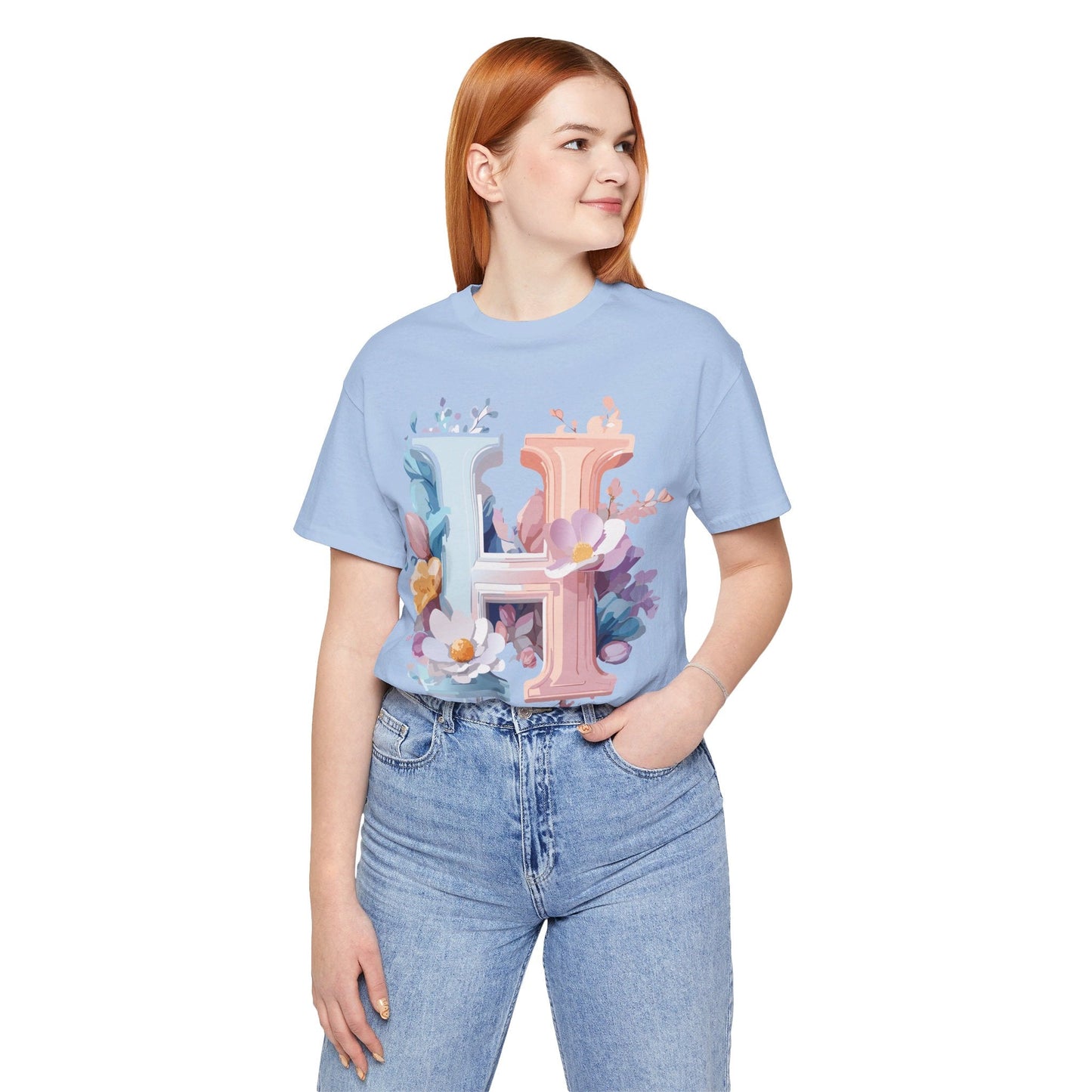 Adelpha Letter H Shirt Unisex Graphic Tee Vintage Inspired Art Design Short Sleeve