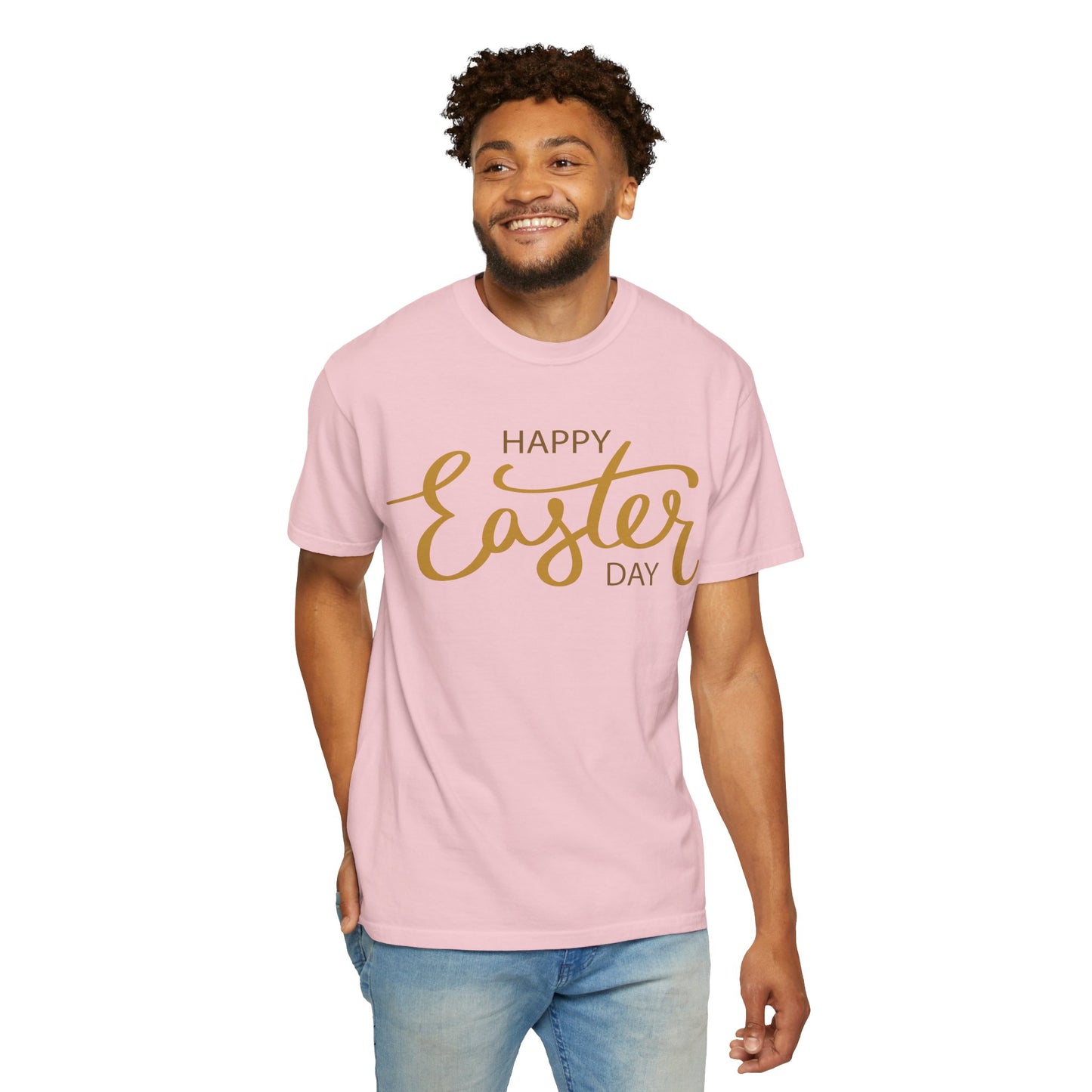 Happy Easter Day T-Shirt, Tee Shirt with Easter Signature, T Shirt with Easter Prints, Tee Shirt with Easter Design