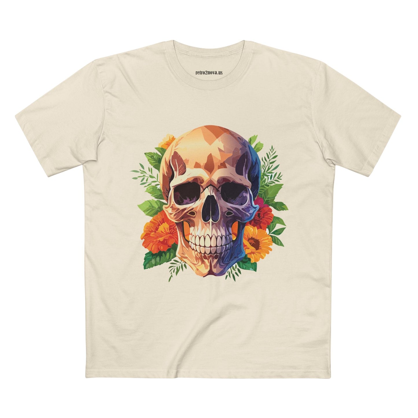Skull Shirt Unisex Skeleton Tee Premium Cotton With Original Art Design From Retro2Nova Collection