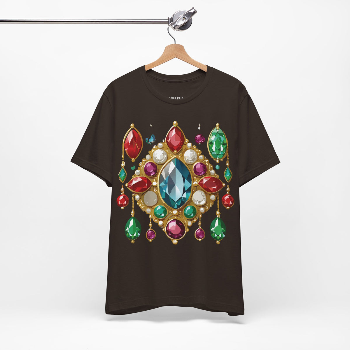 Jewelry Graphic Unisex Cotton Bella+Canvas Tee with Art Design n138