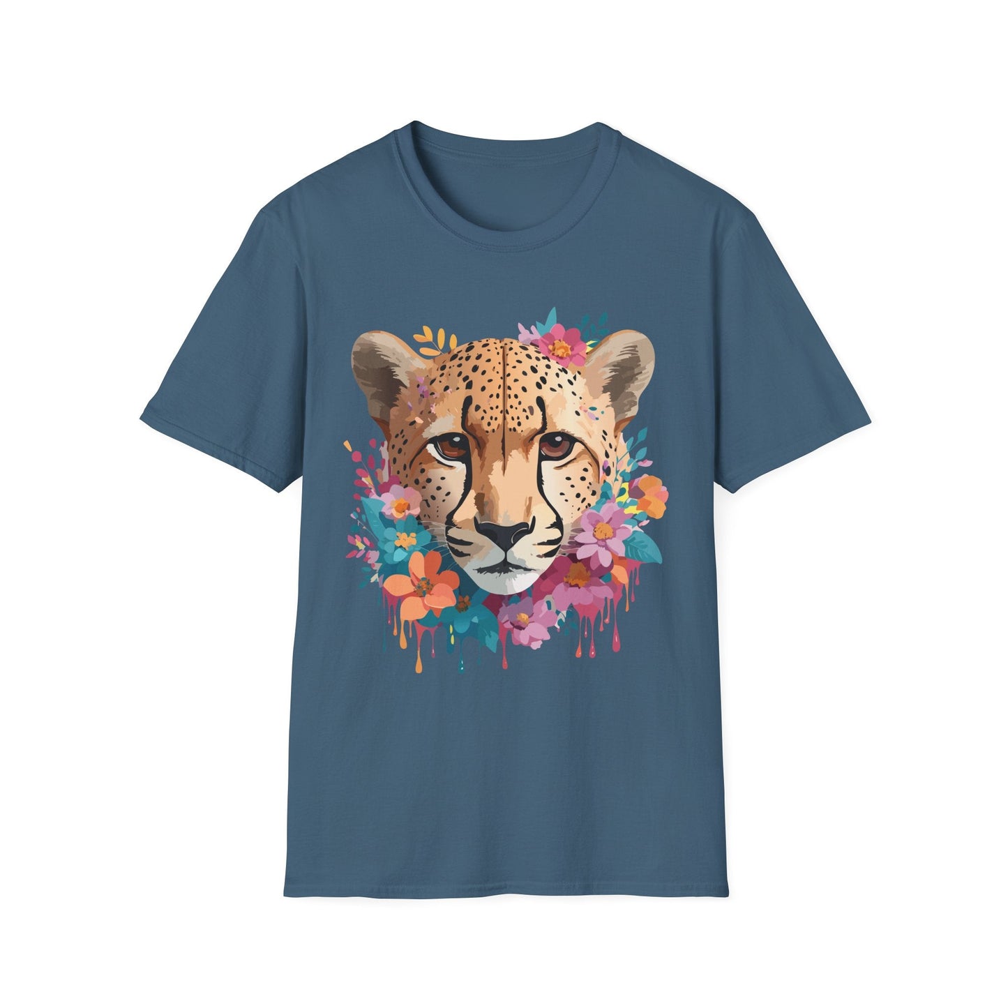 Cheetah Print Unisex Softstyle Tee Gildan 64000 Cotton Short Sleeve Shirt