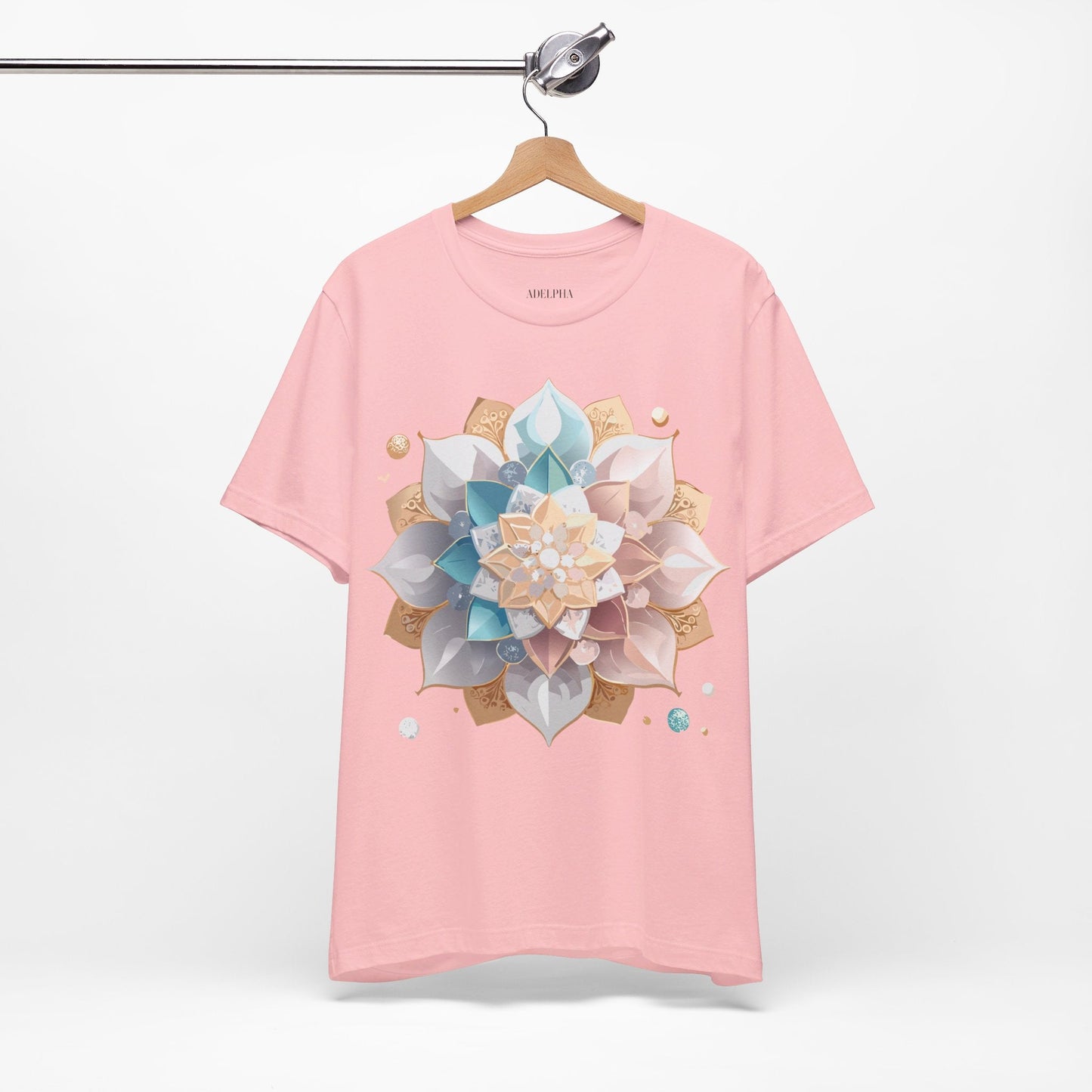 Adelpha Mandala Graphic Tee Unisex Jersey Short Sleeve Art Design Shirt Premium Comfort Wear