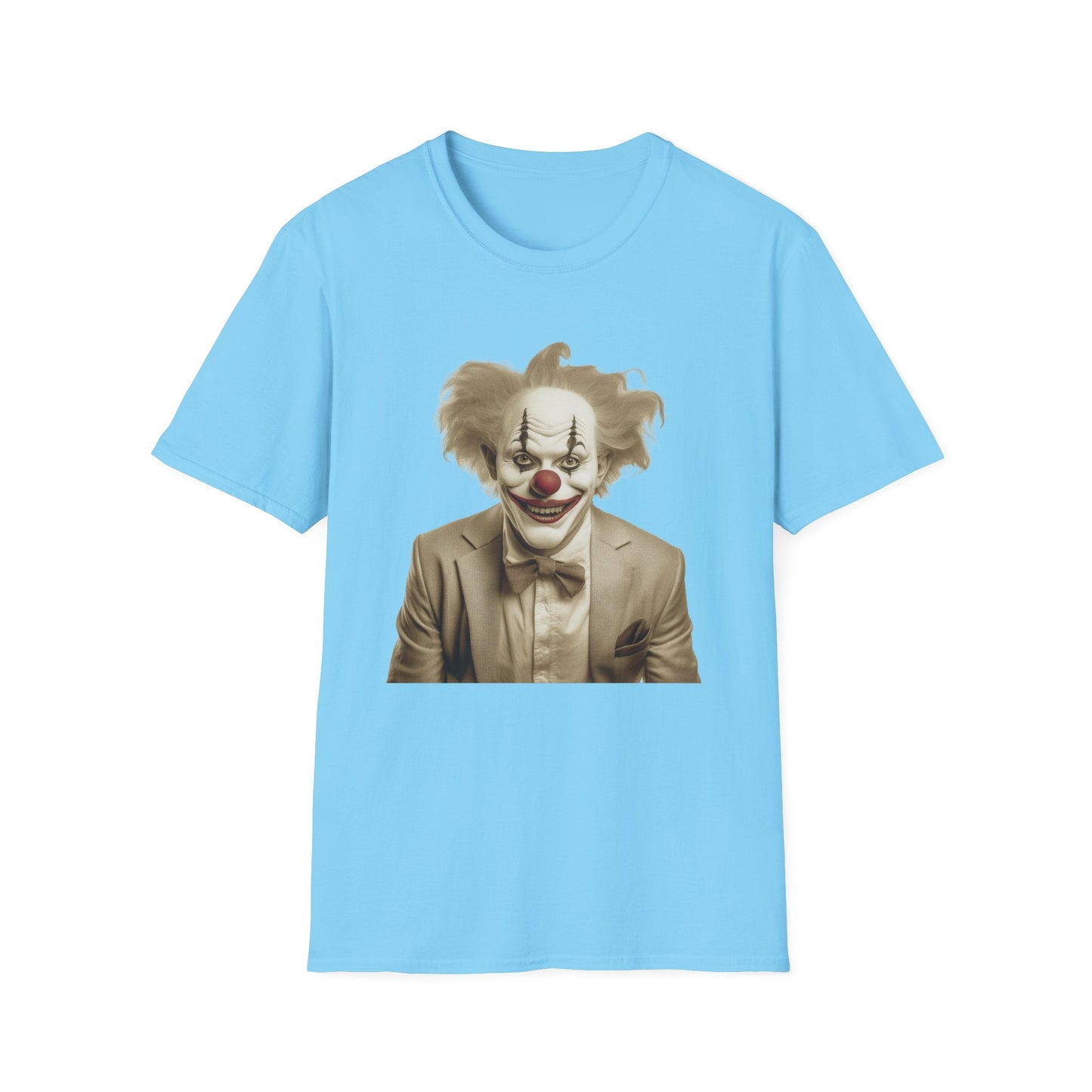 Unisex Clown Shirt Funny Man Circus Tee Softstyle 64000 Cotton Gildan Tee Lightweight Breathable