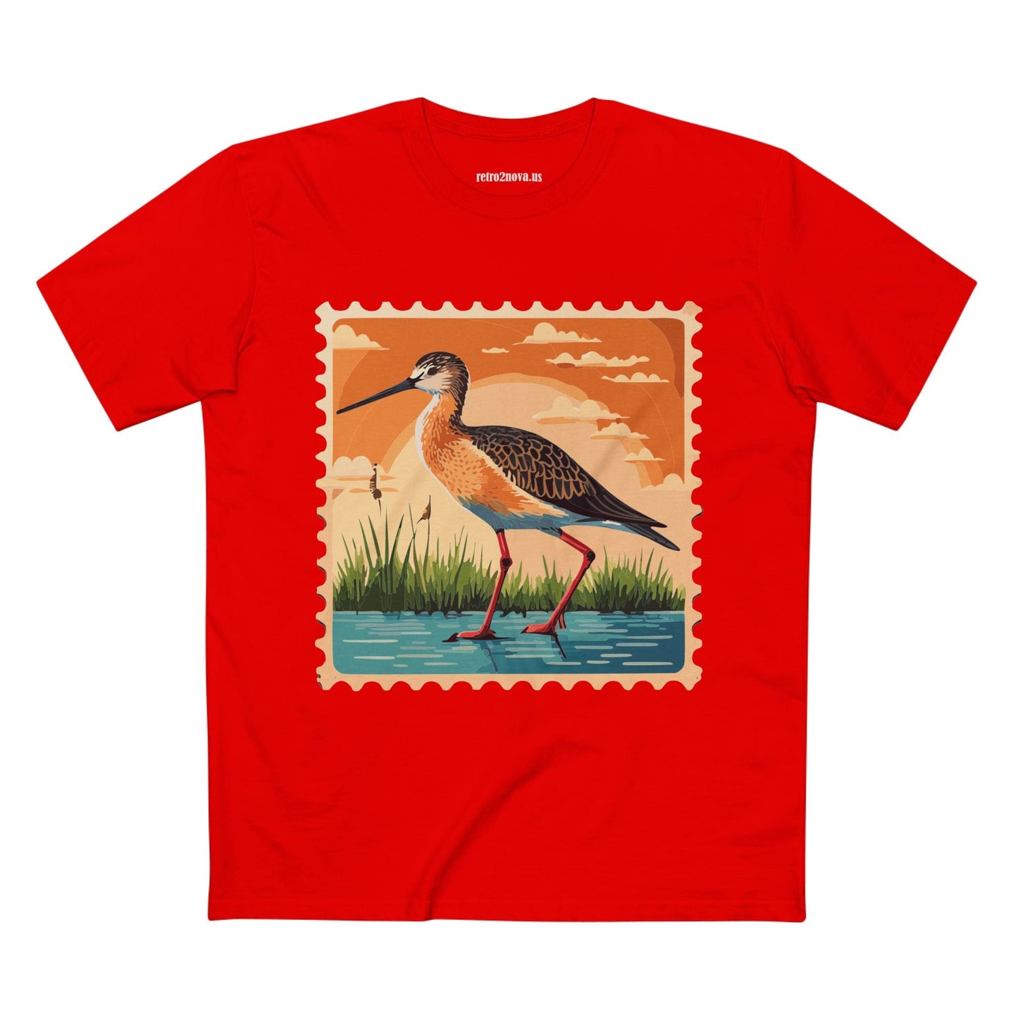 Stamp Shirt Postage Stamp Tee Unisex Premium Cotton Original Art Design Retro2Nova