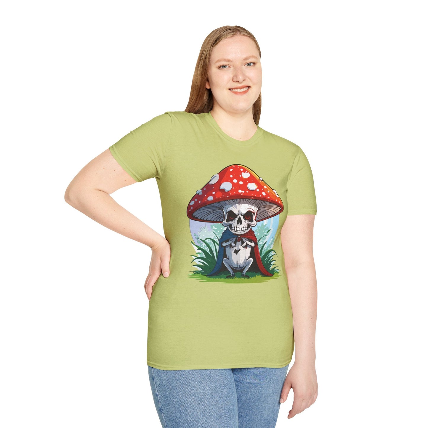 Mashroom Tee Shirt Unisex Gildan Softstyle Short Sleeve Cotton Tee With Funny Mashroom Graphic