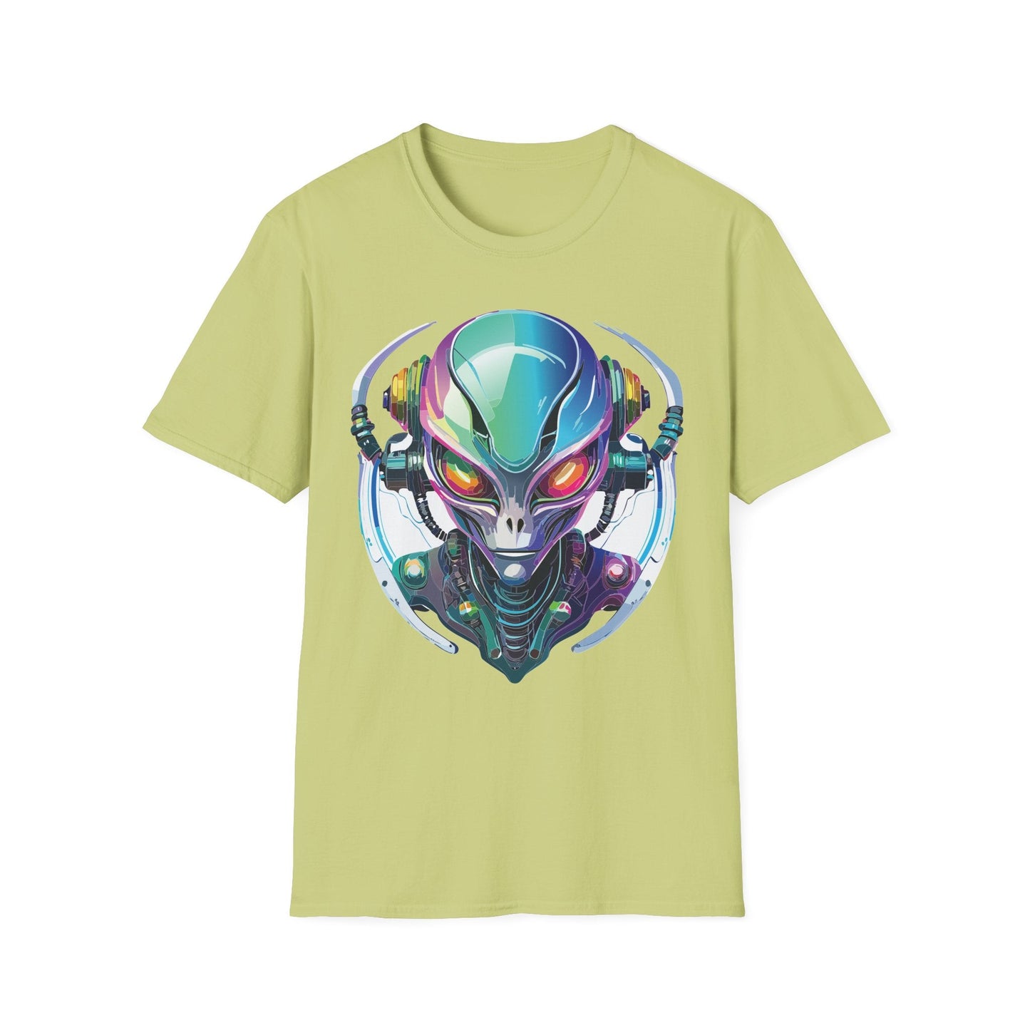 Alien Cosmos T Shirt Unisex Softstyle 64000 Tee With Alien Space Design 100 Percent Ringspun Cotton