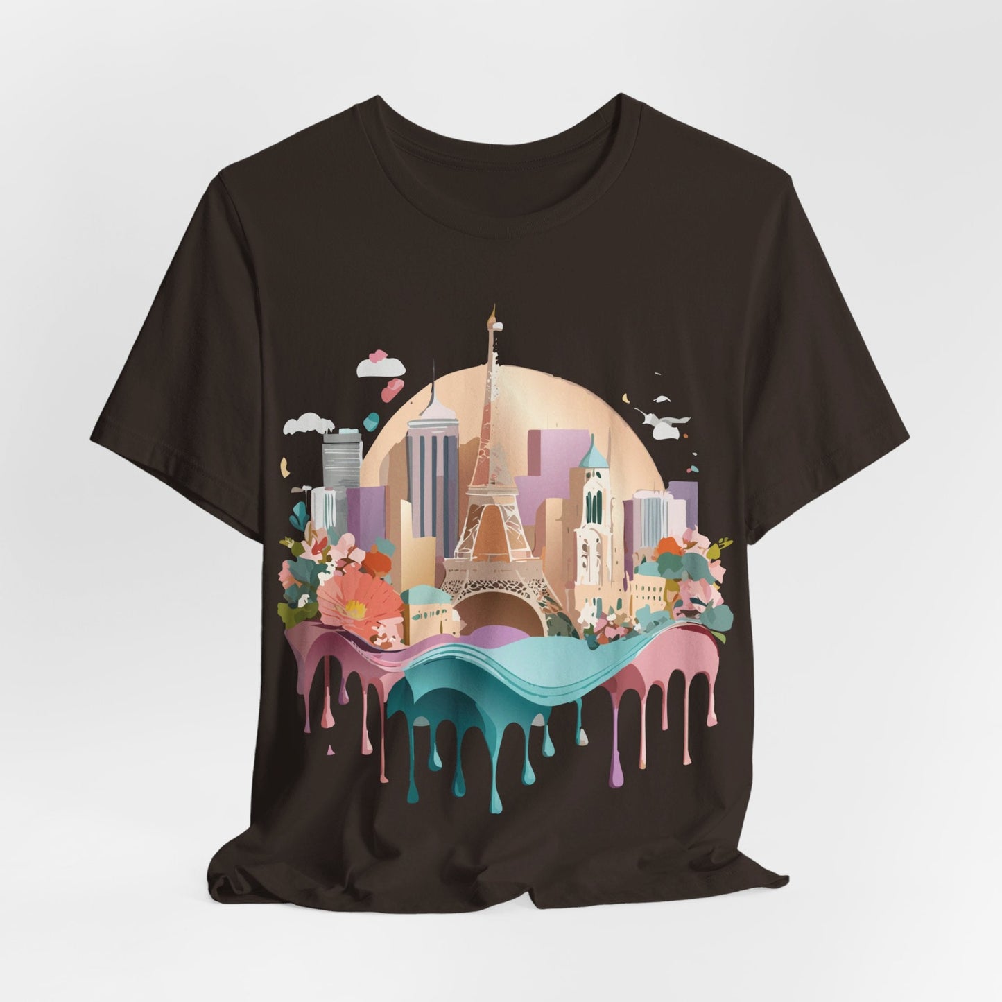 Adelpha Paris Graphic Tee Unisex Short Sleeve Shirt With Vintage Art Design Apparel