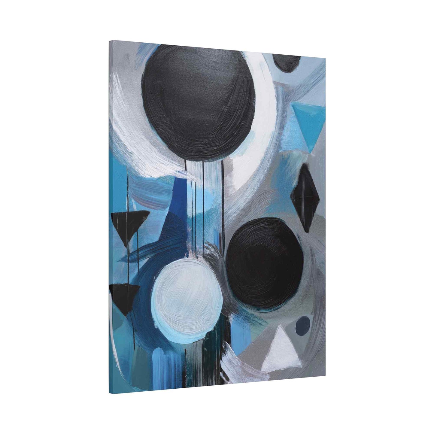 Blue Abstract Painting Print Canvas 20x24,20x30,24x30, 24x32,24x36,30x40, 32x48,36x48,40x60 Pine-Wood Inner Frame ABS-30