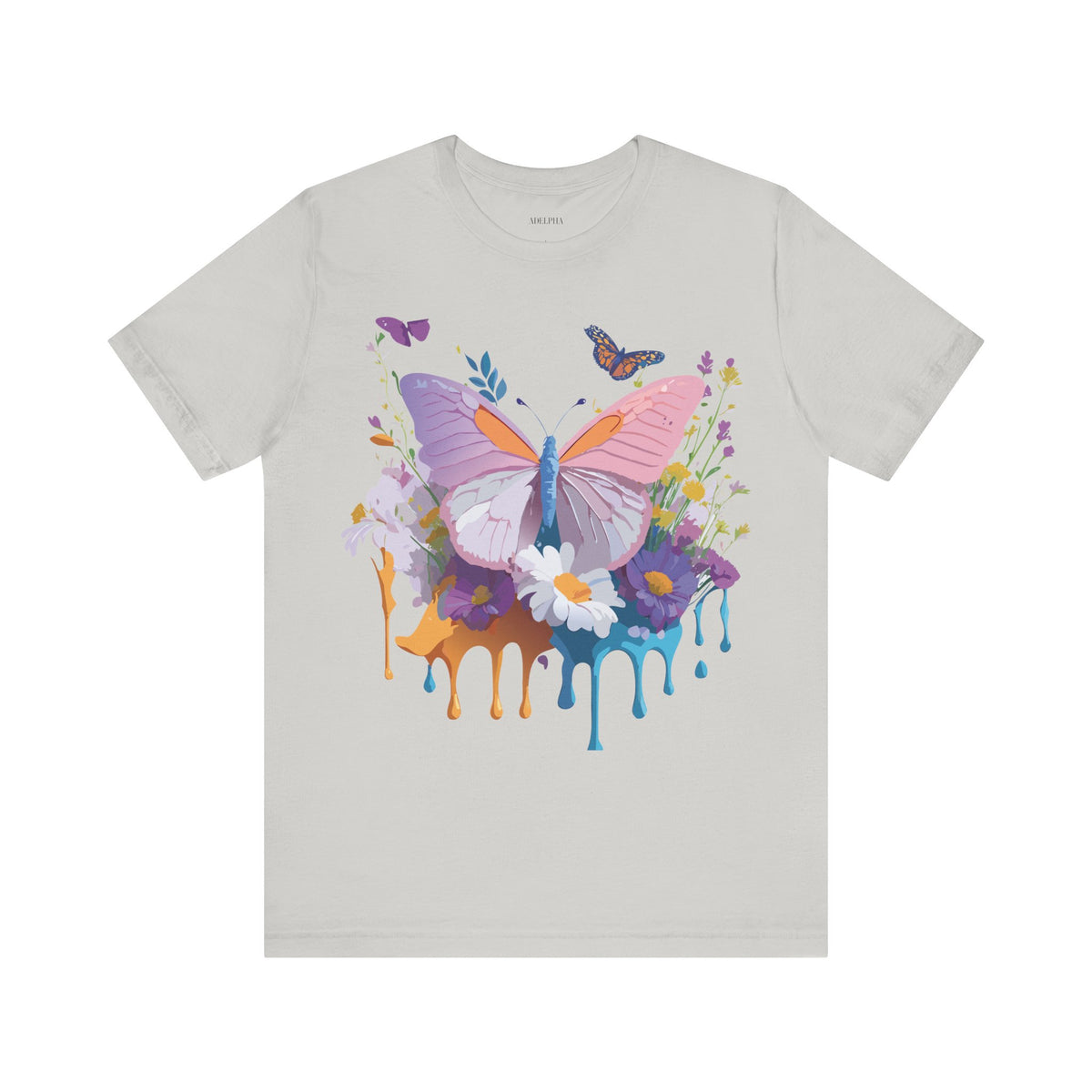 Butterfly Graphic Unisex Cotton Bella+Canvas Tee with Art Design n32