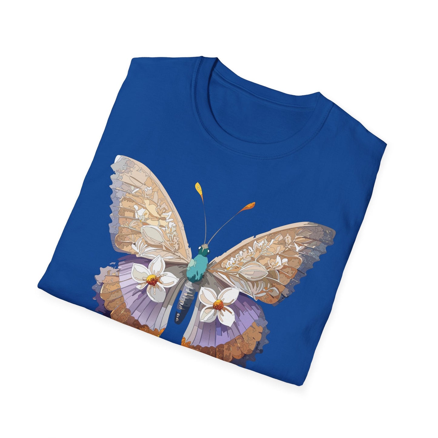 Butterfly Shirt Unisex T Shirt With Monarch Design Softstyle Gildan 64000 100 Percent Cotton Tee
