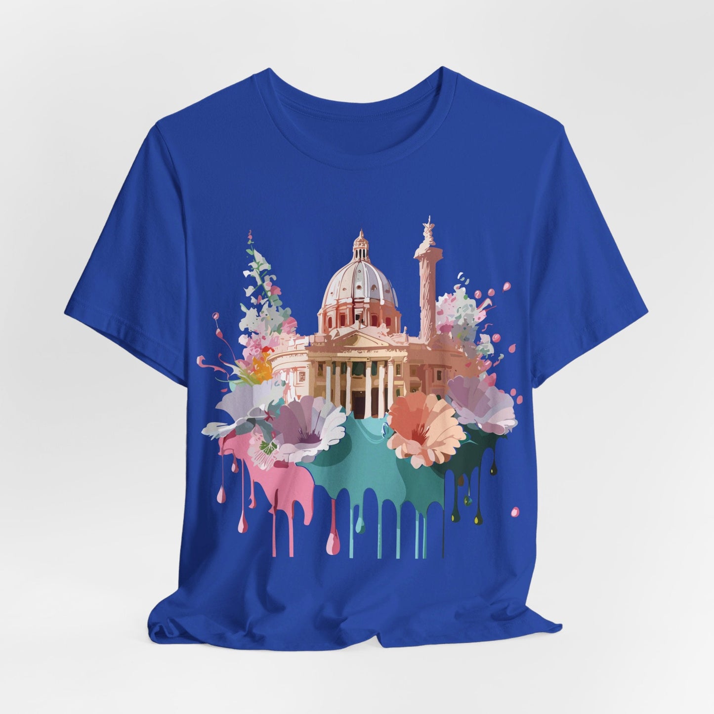Tourist Shirt Rome Graphic Tee Unisex Jersey Short Sleeve Art Design By Adelpha Artwork