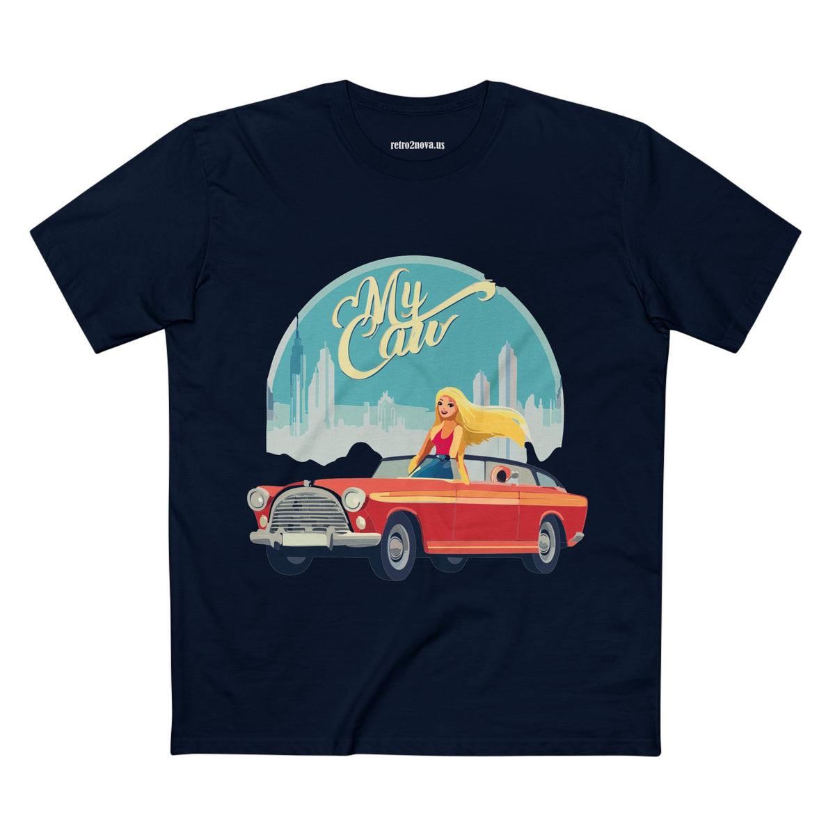 Retro Car Vintage Graphic Tee Staple Unisex 100 Cotton Tee Shirt - RC-13