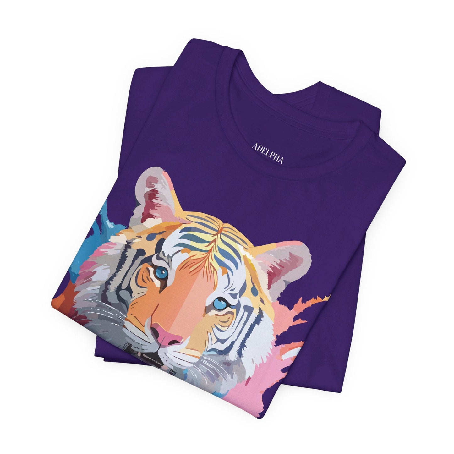 Tiger Graphic Tee By Adelpha Unisex Short Sleeve Vintage Inspired Art Shirt Premium Quality