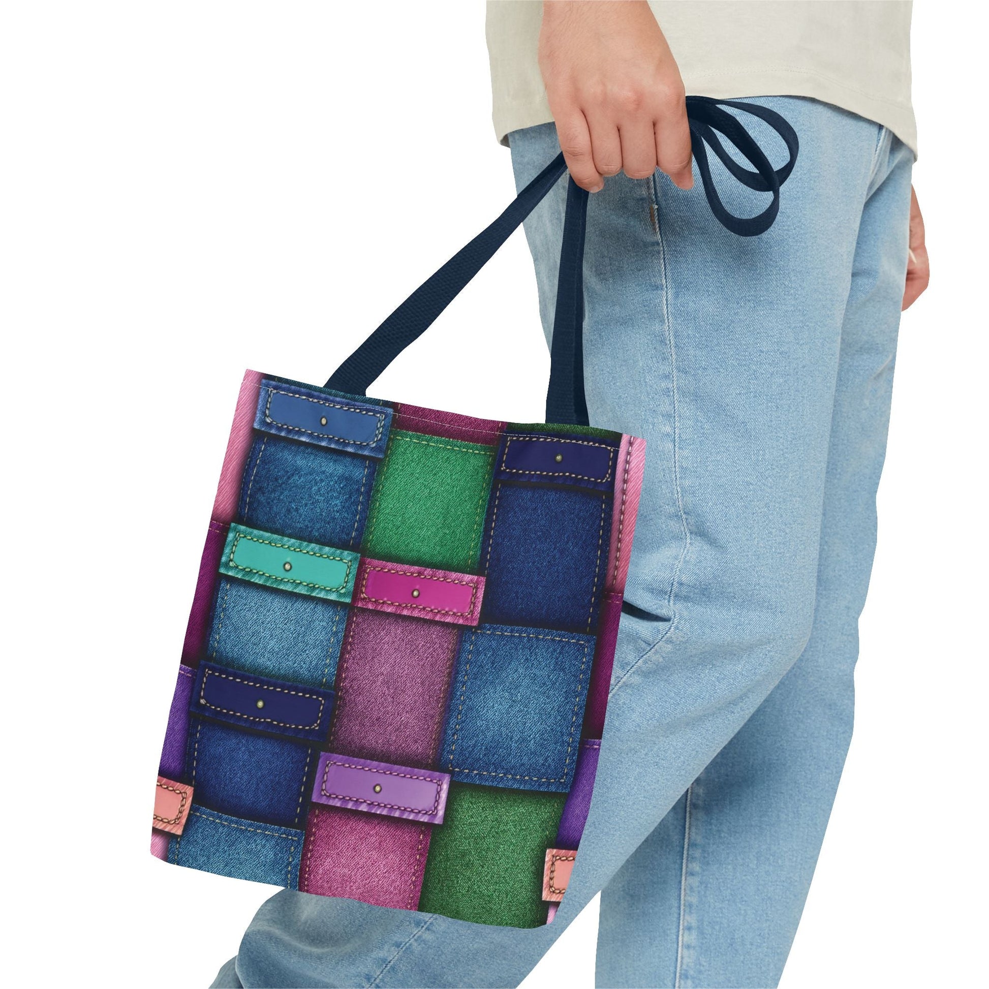 Denim Canvas Bag, Tote Bag Denim Printify