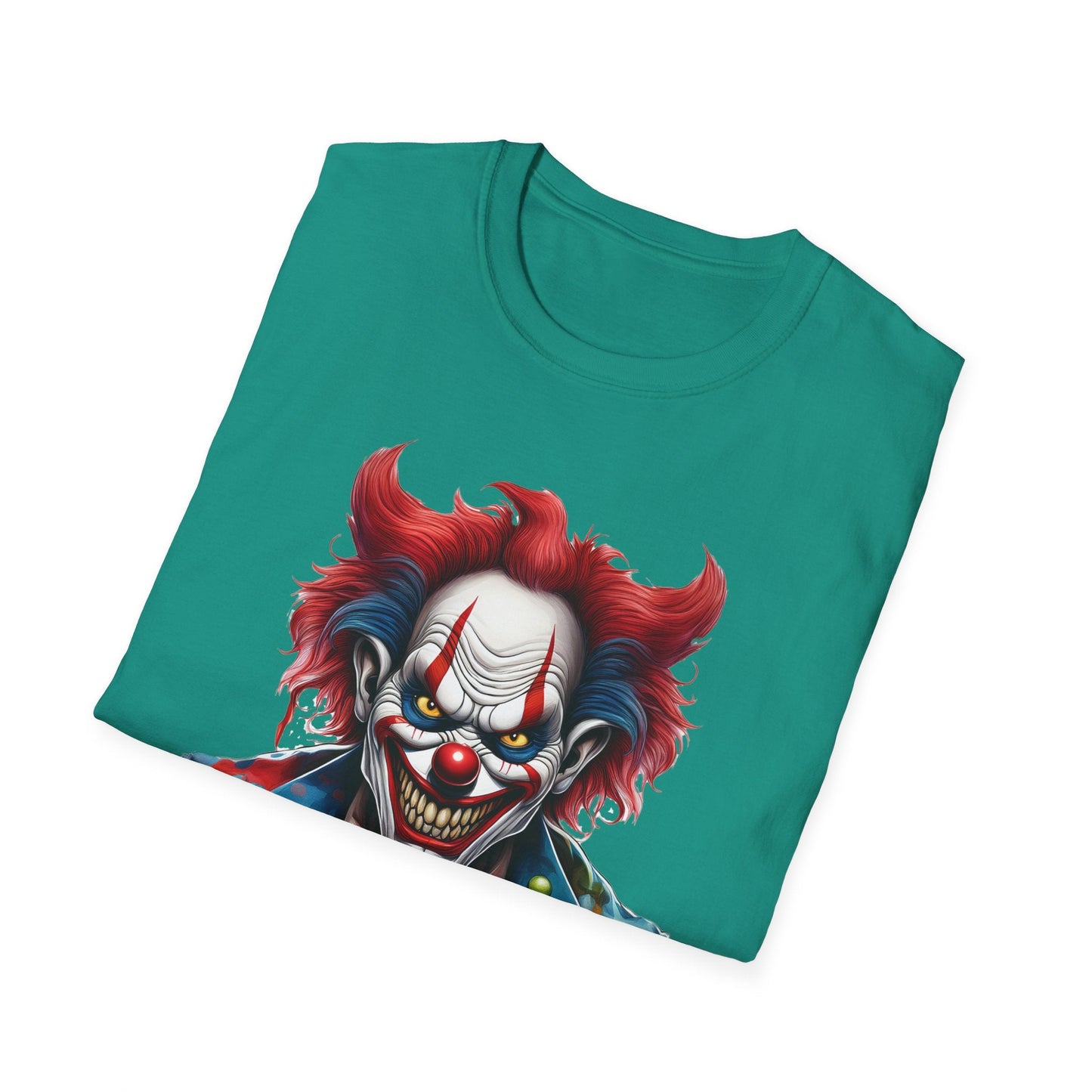 Unisex Clown Shirt With Funny Man Circus Print Tee Gildan Softstyle 64000 Classic Comfort Wear