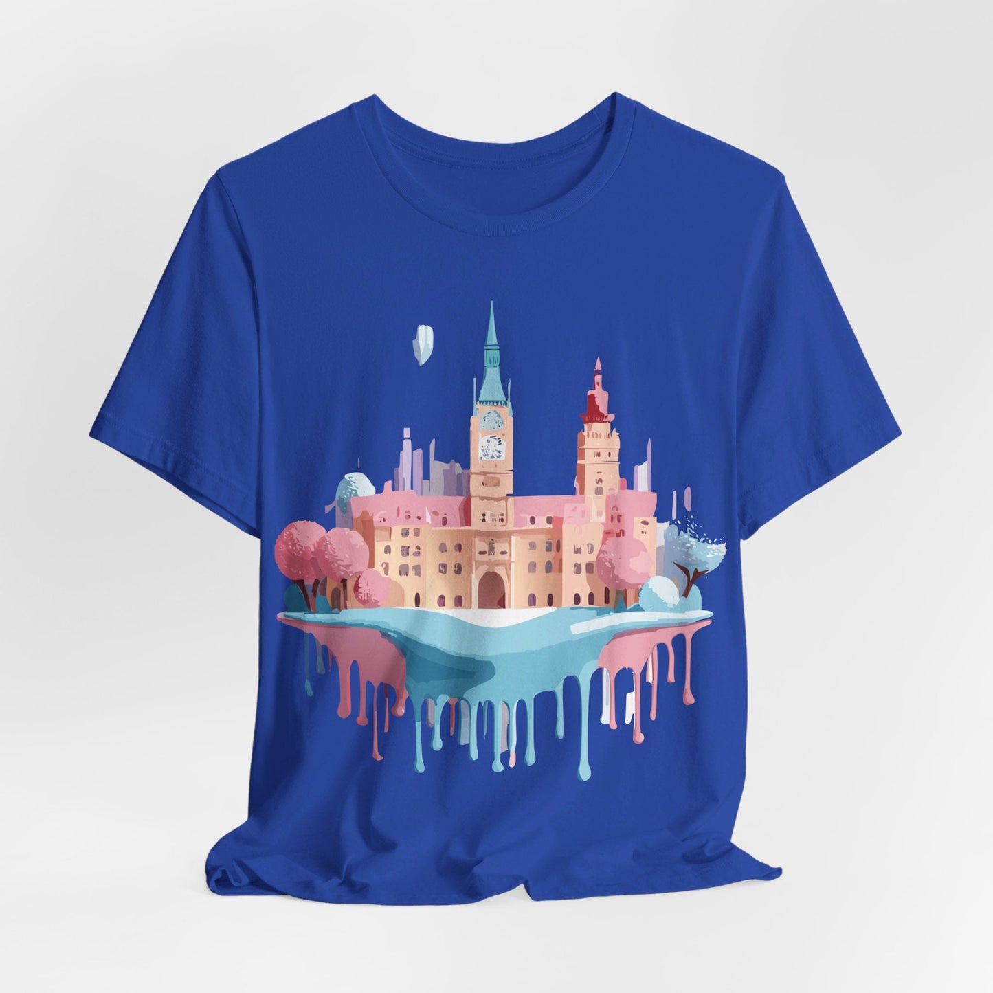 Prague Tourist Shirt Unisex Short Sleeve Graphic Tee Featuring Adelpha Vintage Artwork